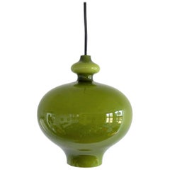 Green Glass Pendant Lamp by Hans-Agne Jakobsson for Svera, 1960s, 3 Available