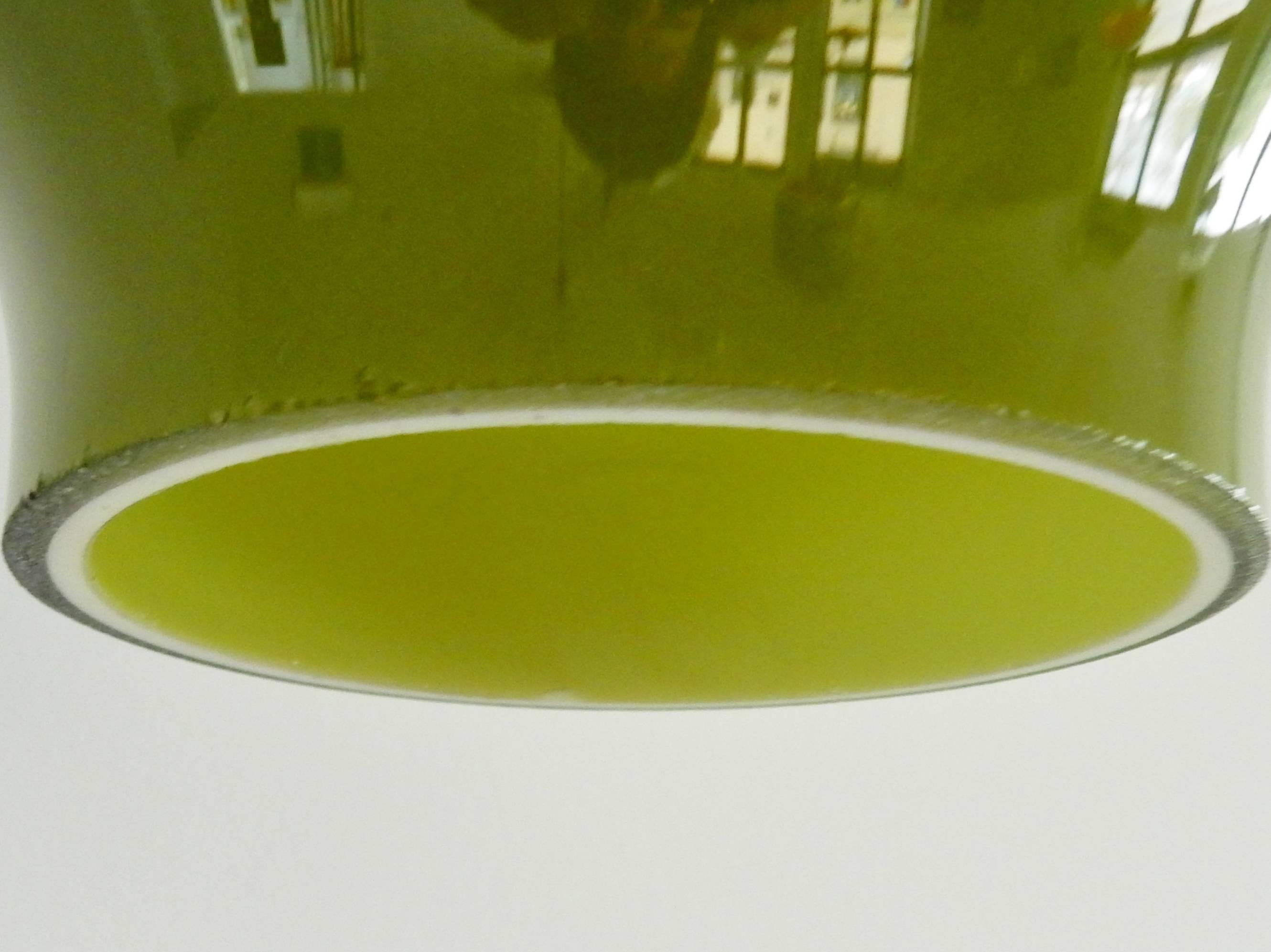 Green Glass Pendant Lamp by Hans-Agne Jakobsson, Sweden, 1960s 2