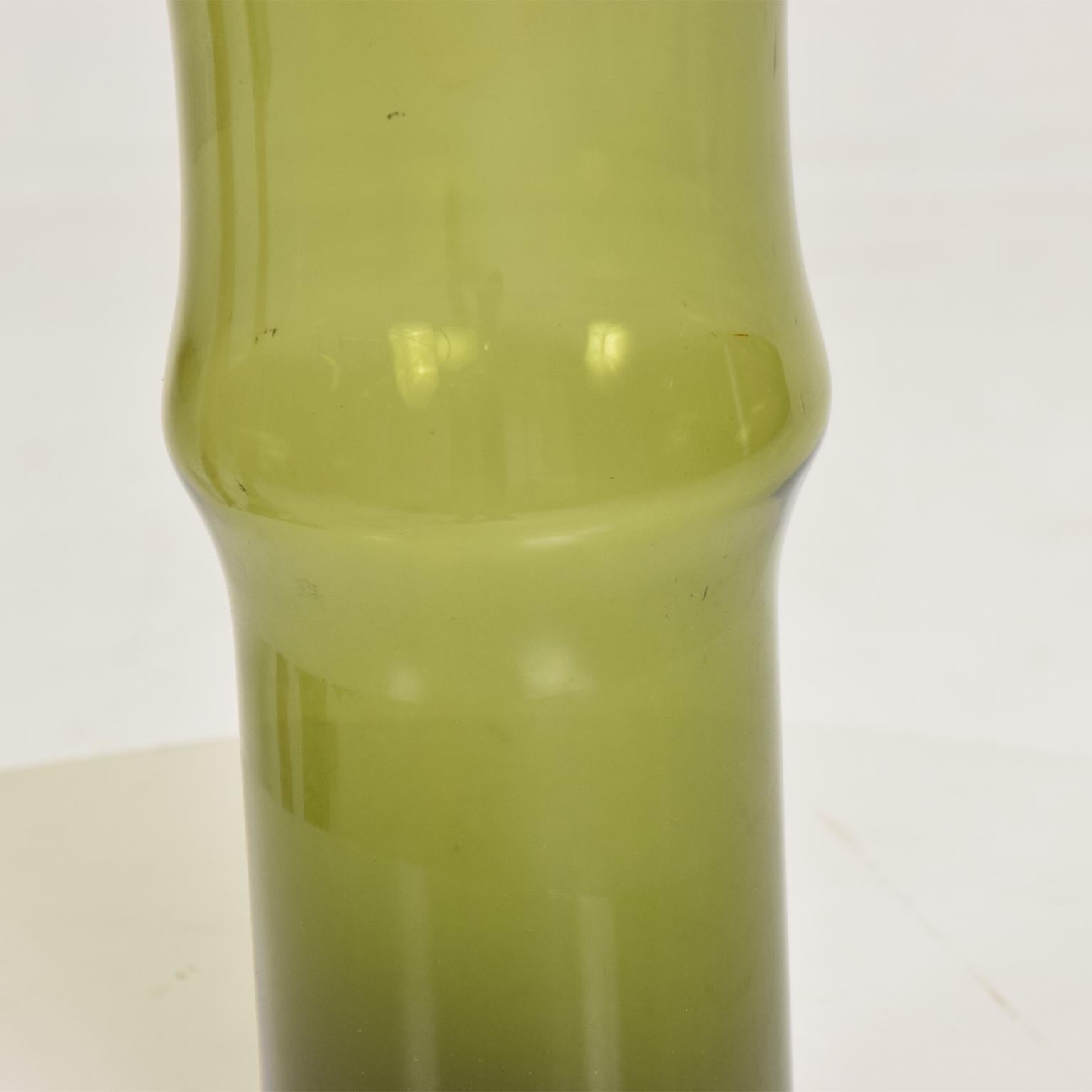 Mid-20th Century Green Glass Pitcher Vase by Tapio Wirkkala for Iittala Midcentury Danish Modern