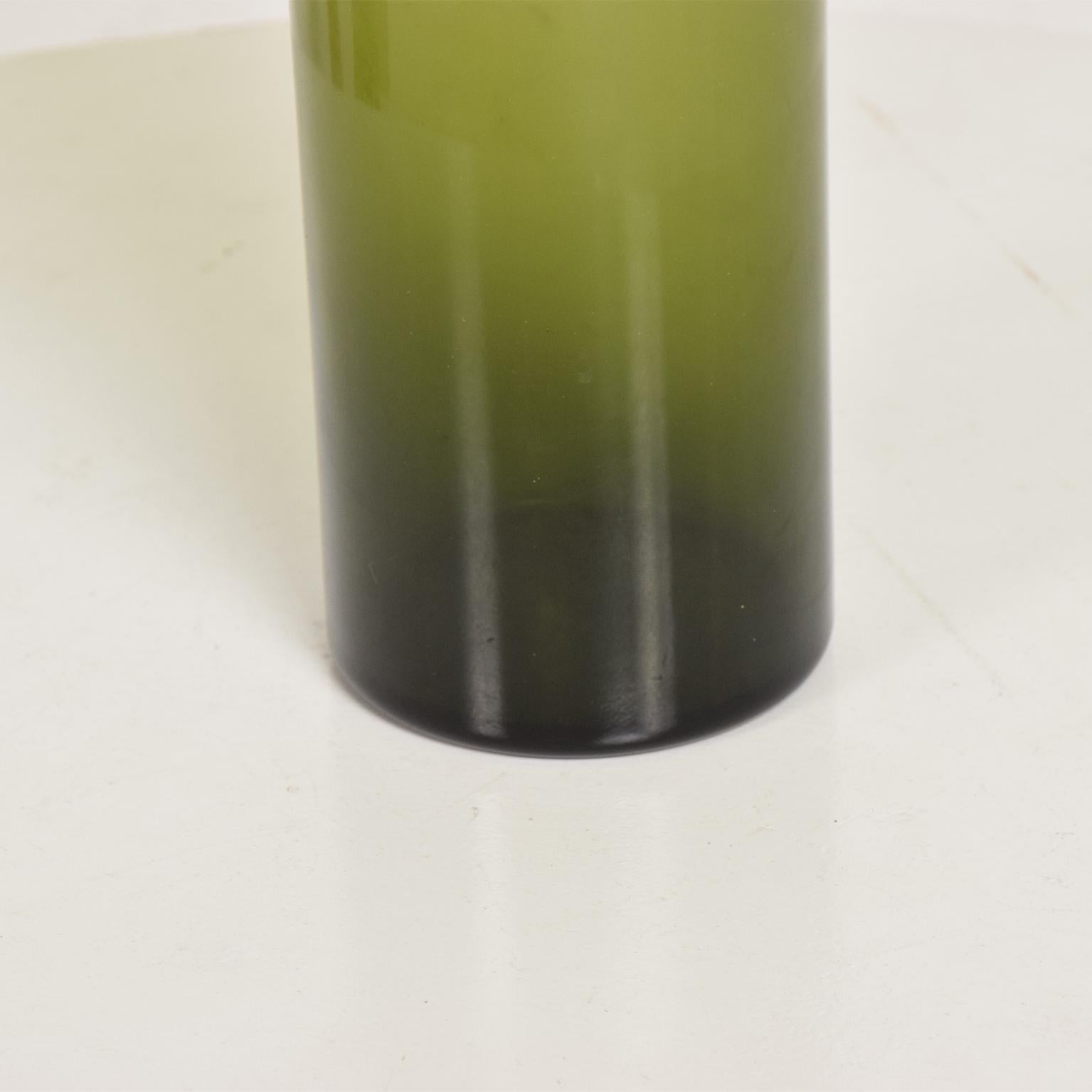 Green Glass Pitcher Vase by Tapio Wirkkala for Iittala Midcentury Danish Modern 1