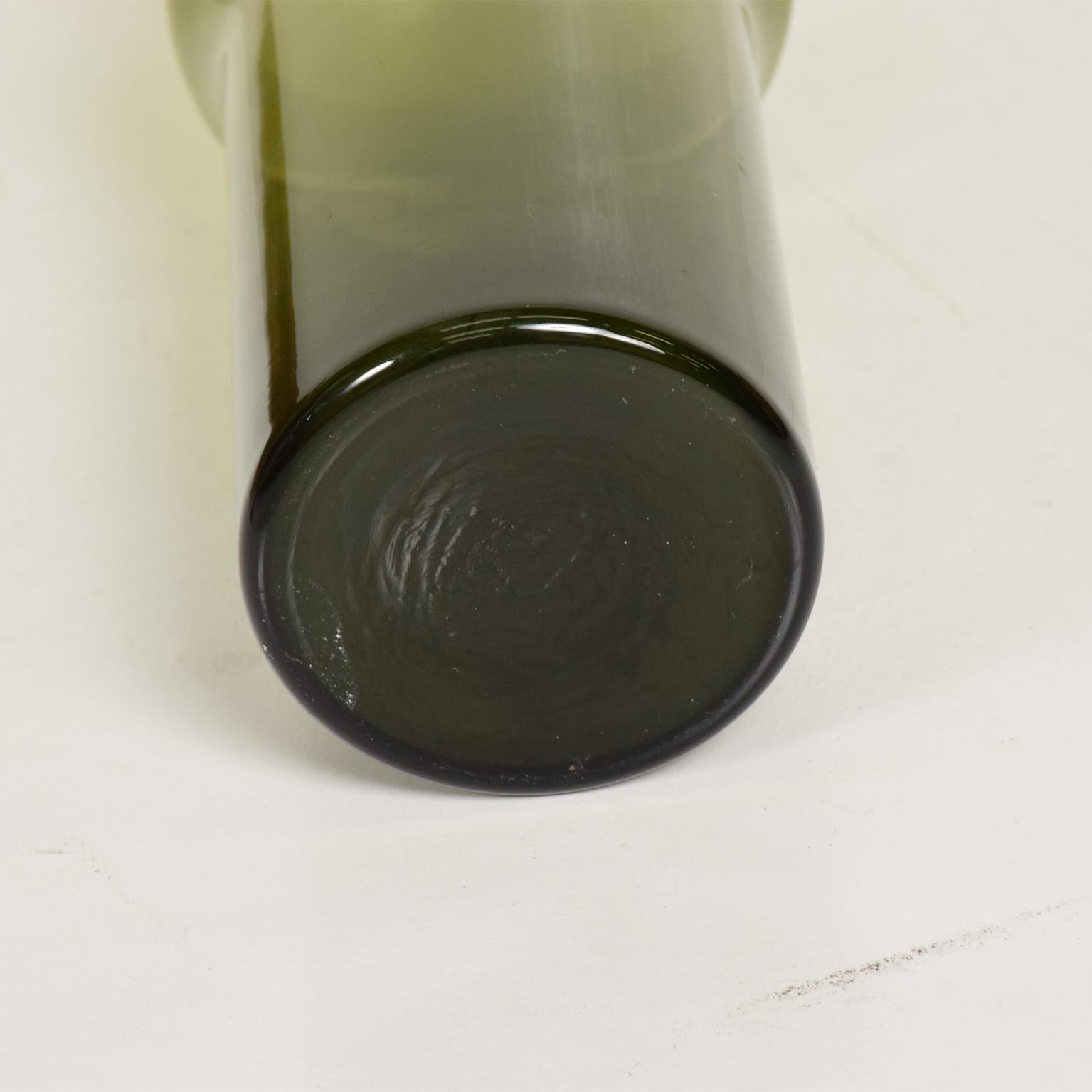 Green Glass Pitcher Vase by Tapio Wirkkala for Iittala Midcentury Danish Modern 2