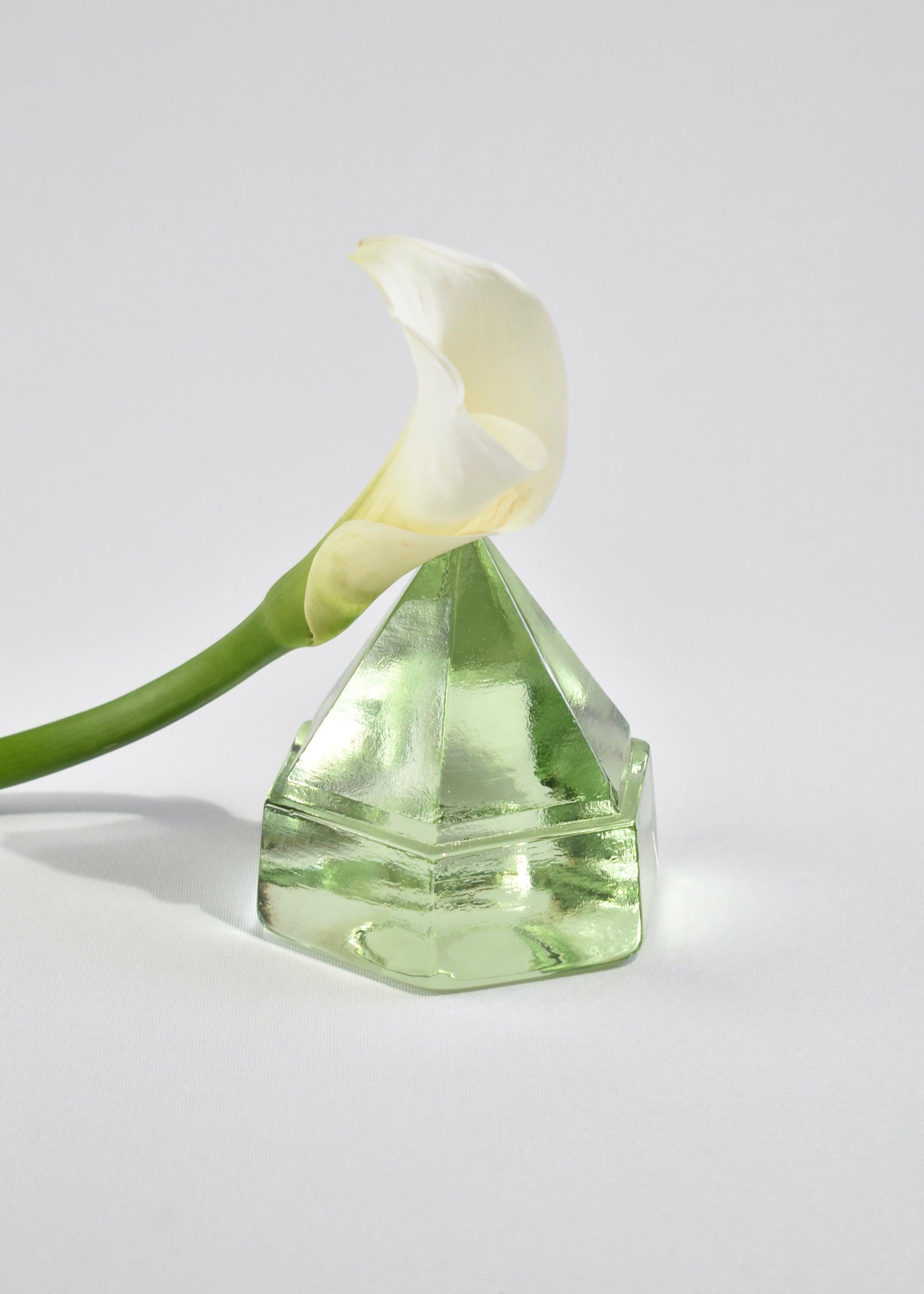 Modern Green Glass Prism