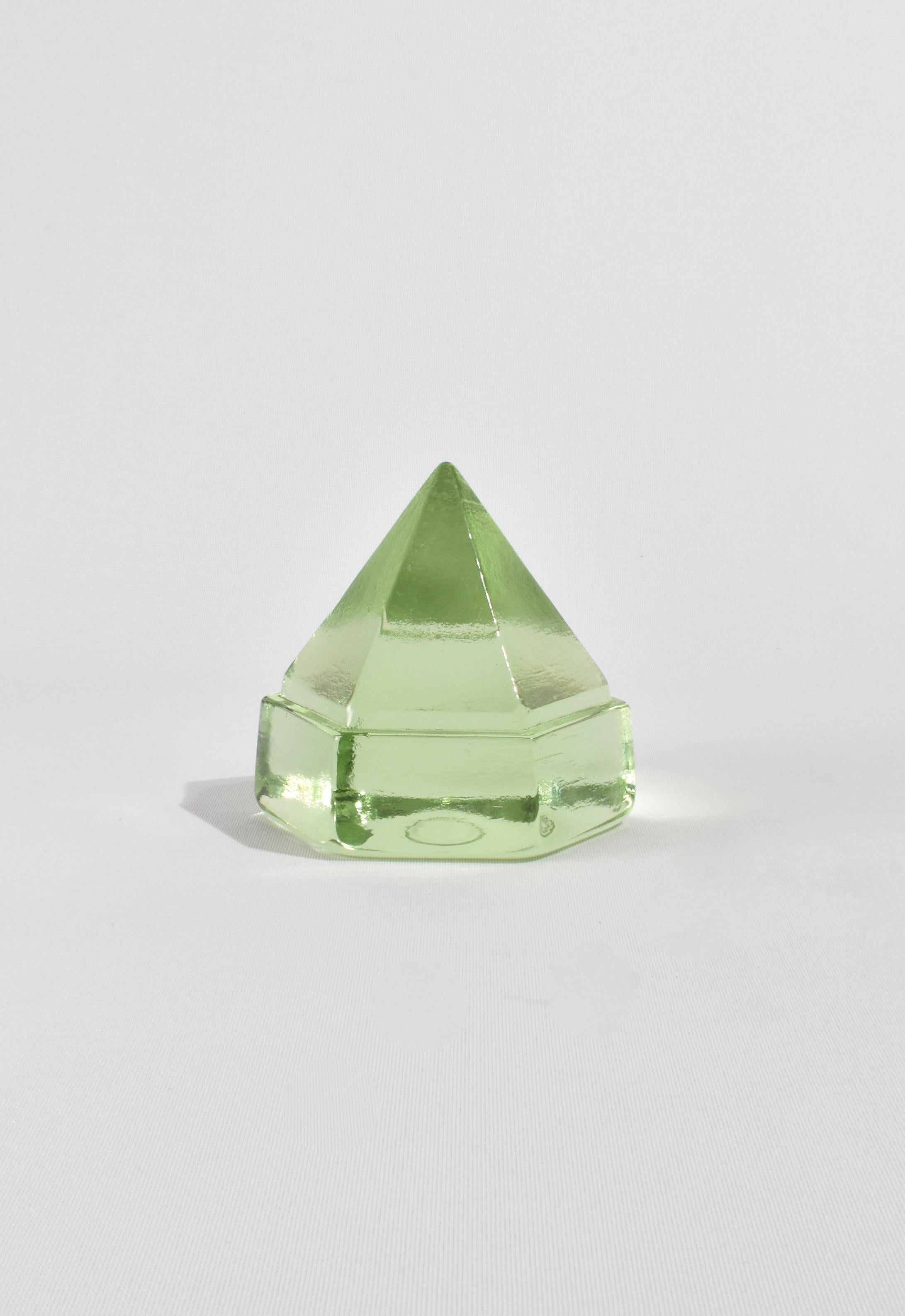 Modern Green Glass Prism