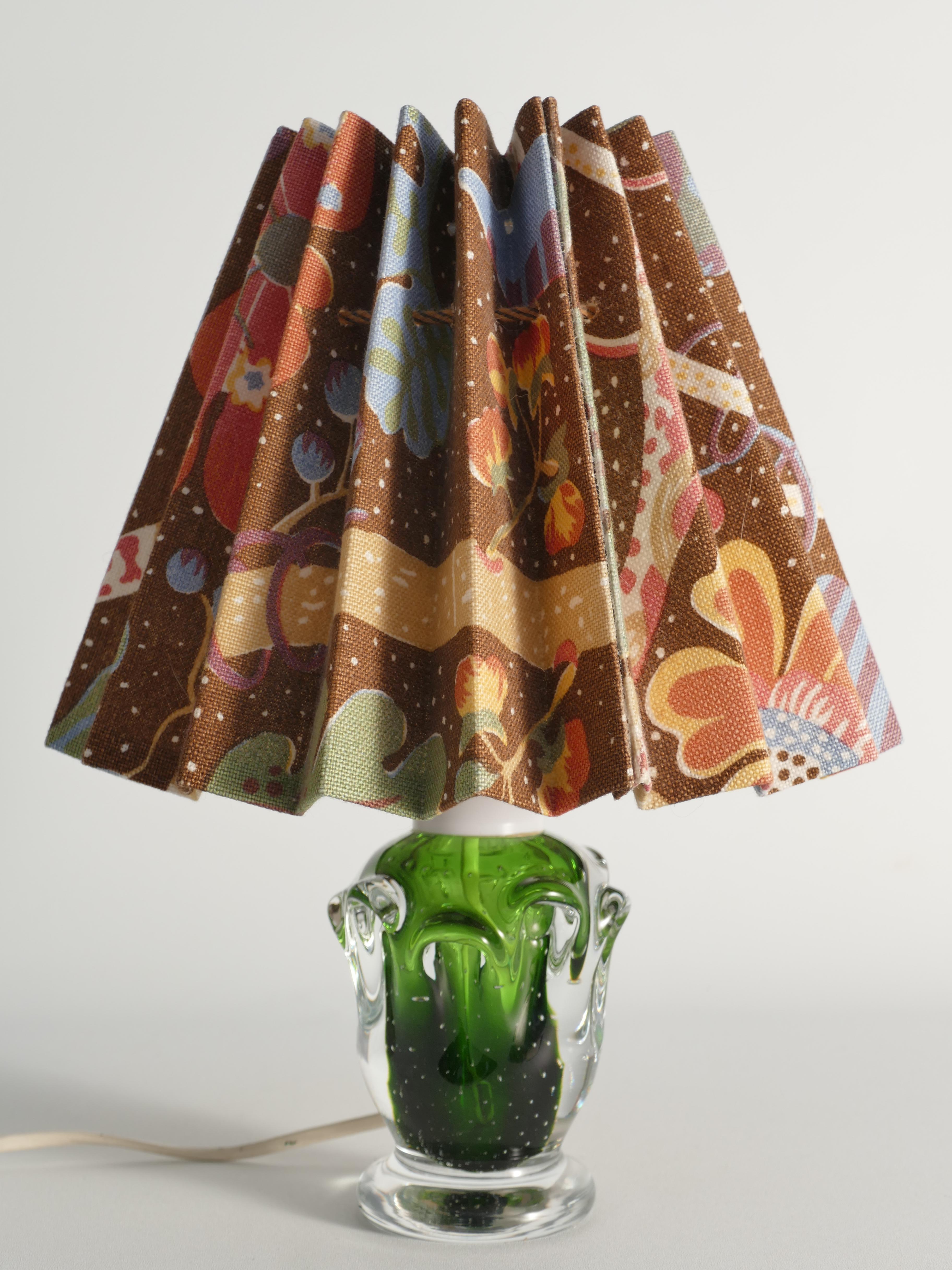 Lampe de table en verre vert Börne Augustsson, Åseda, années 1950 en vente 2