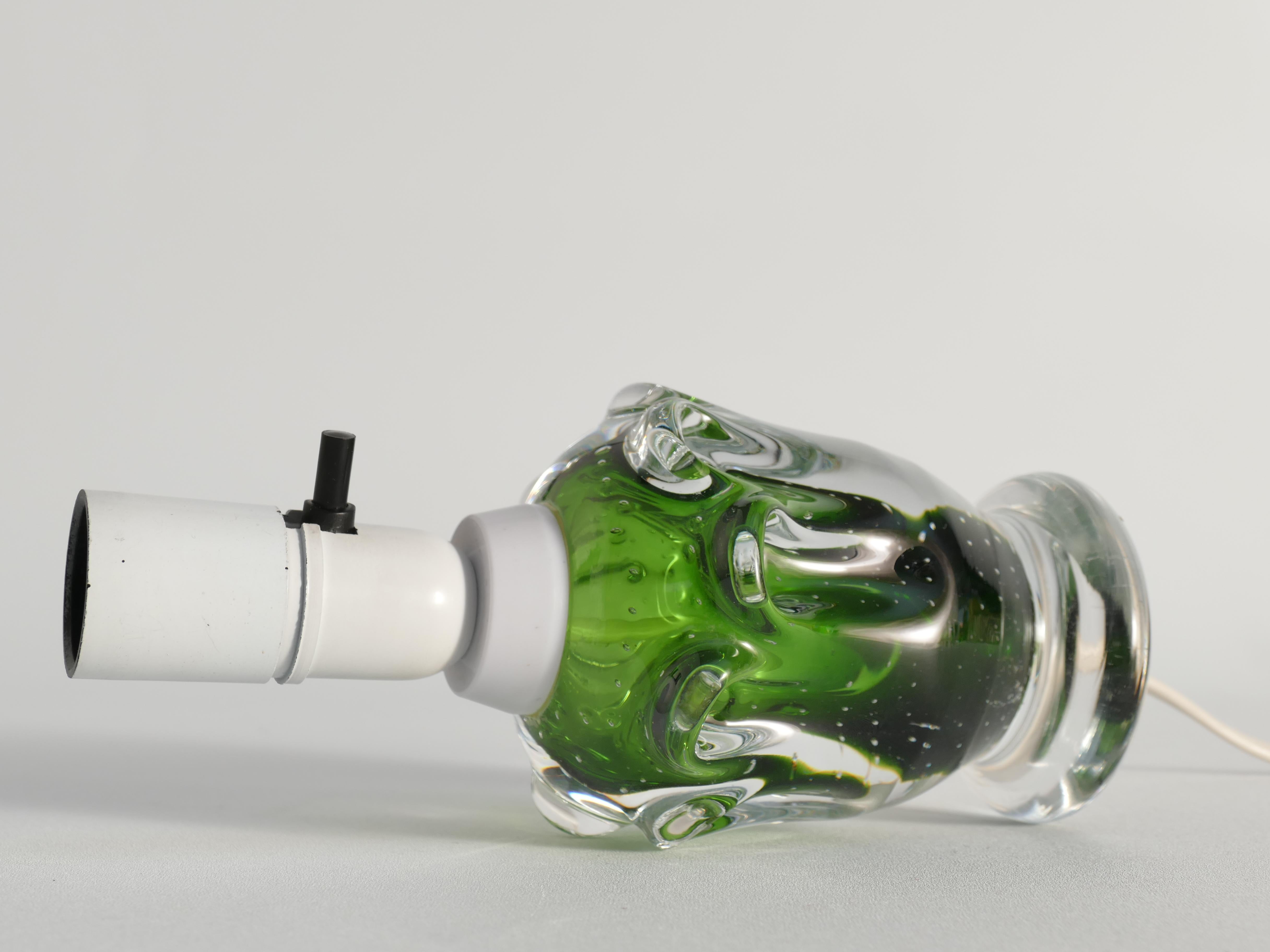 Lampe de table en verre vert Börne Augustsson, Åseda, années 1950 en vente 3