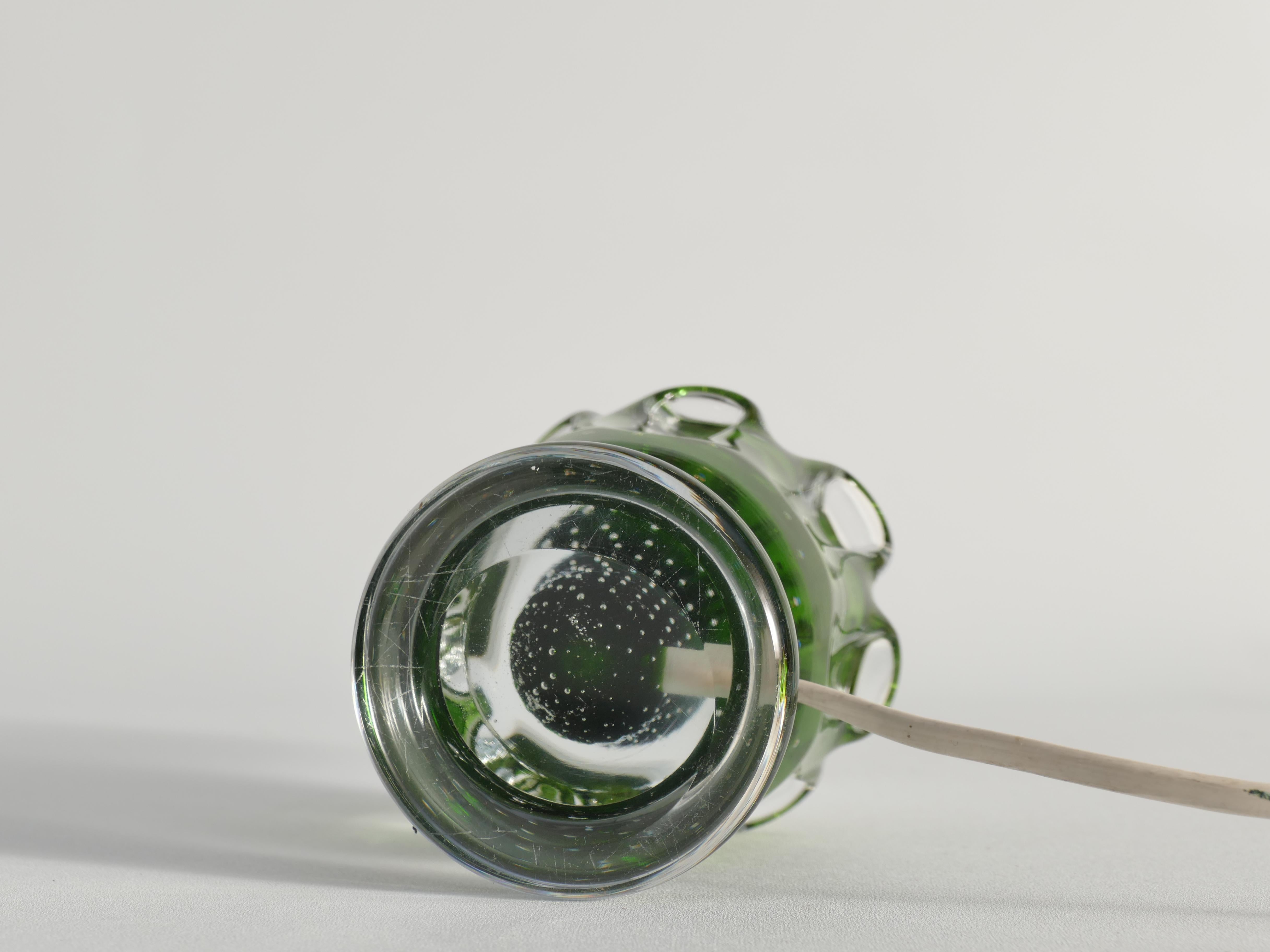 Lampe de table en verre vert Börne Augustsson, Åseda, années 1950 en vente 5