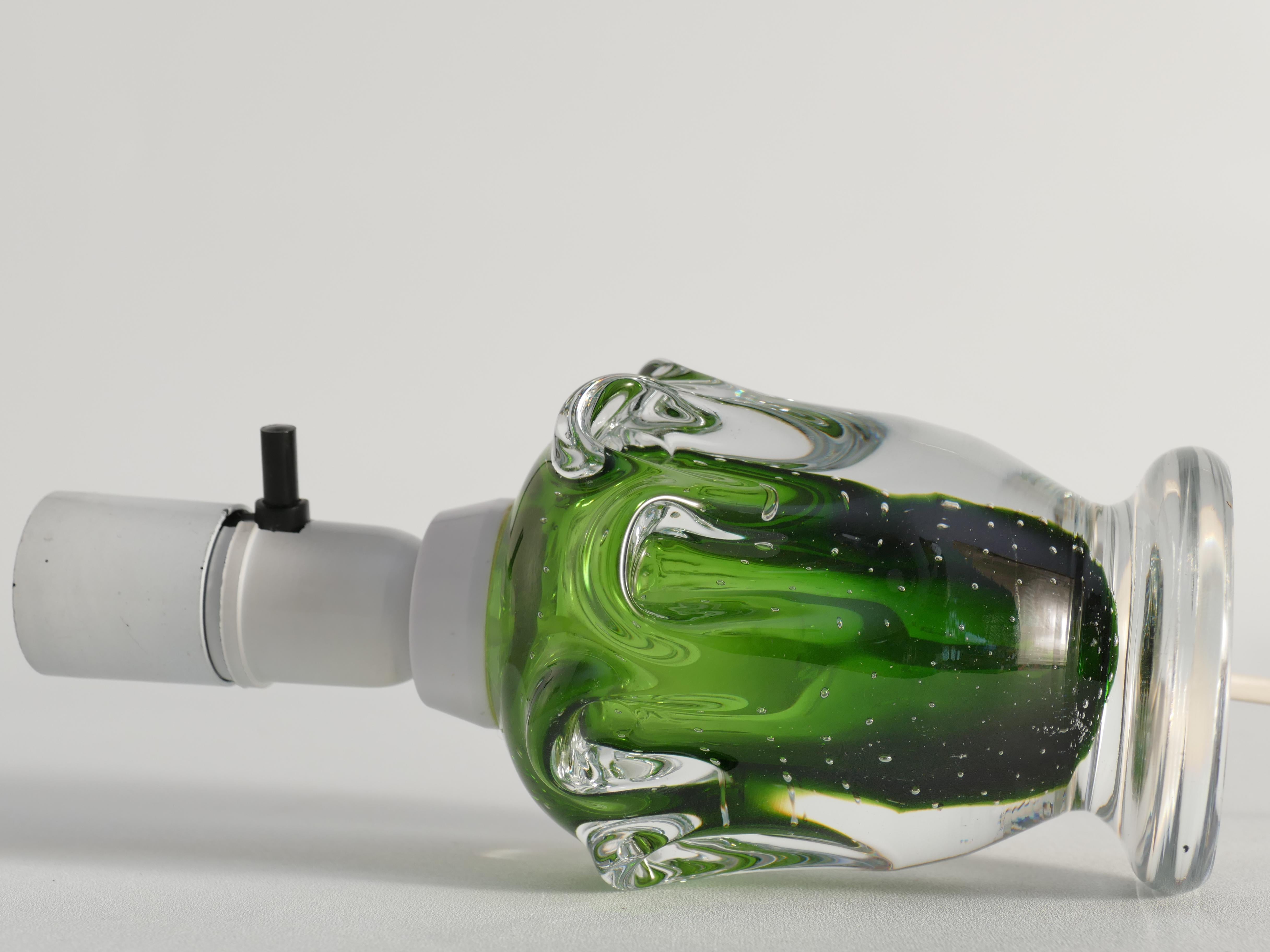 Lampe de table en verre vert Börne Augustsson, Åseda, années 1950 en vente 6