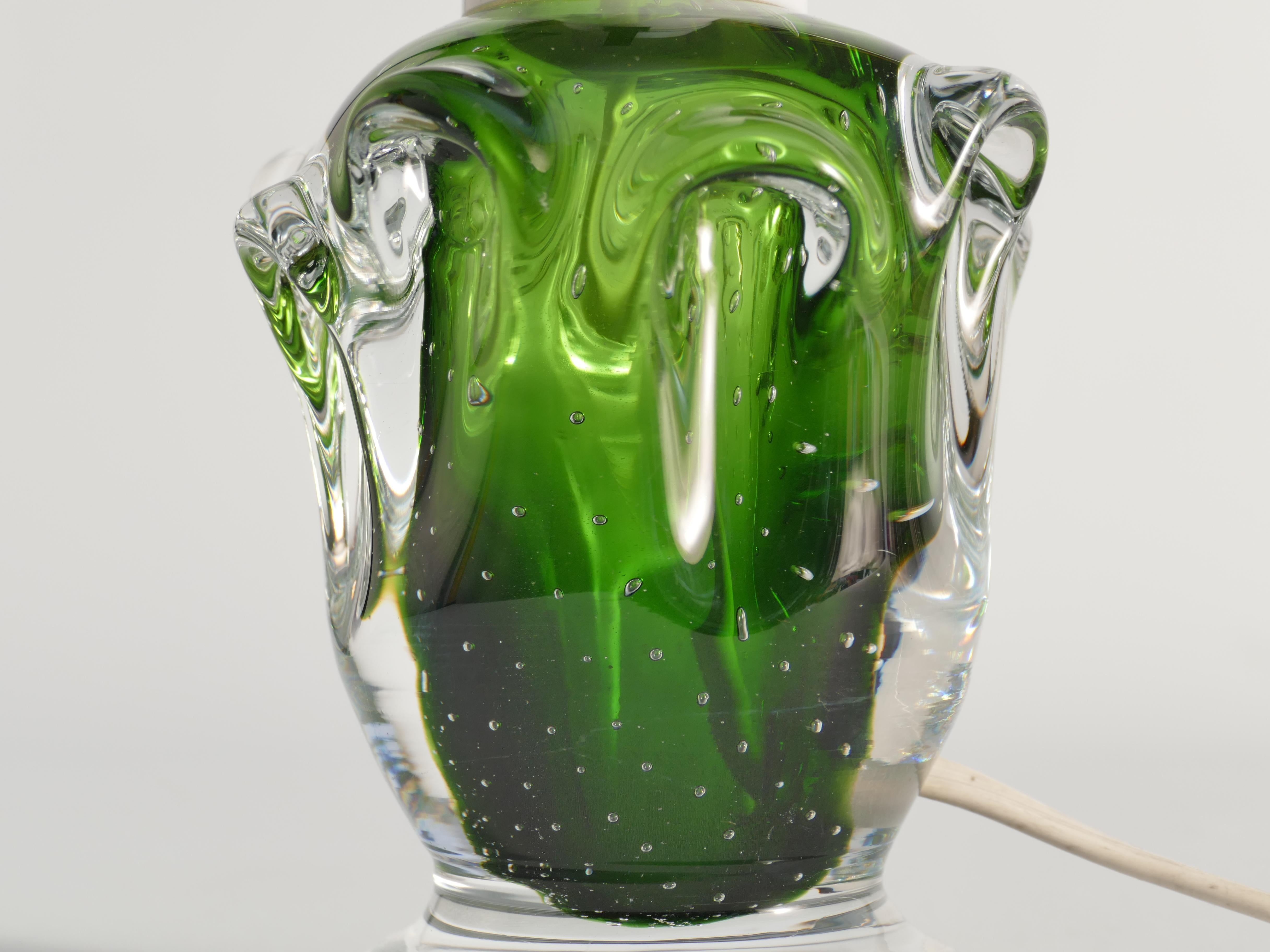 Lampe de table en verre vert Börne Augustsson, Åseda, années 1950 en vente 8