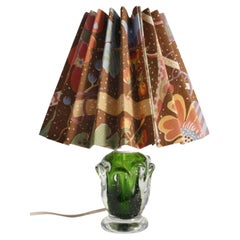 Lampada da tavolo in vetro verde Börne Augustsson, Åseda, anni '50