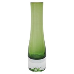 Retro Green Glass Vase by Bo Borgström for Åseda, Sweden