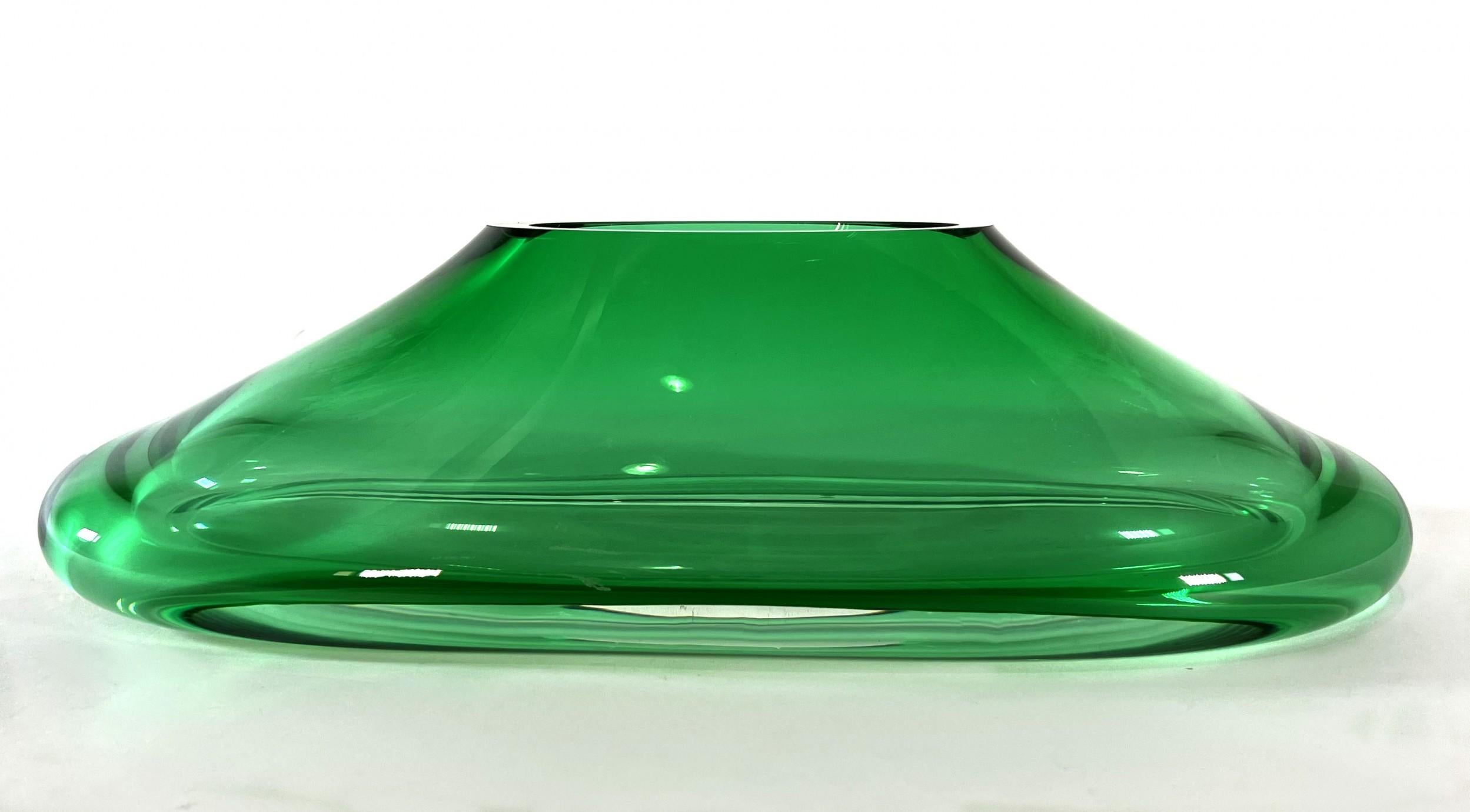 20th Century Green Glass Vase For Sale