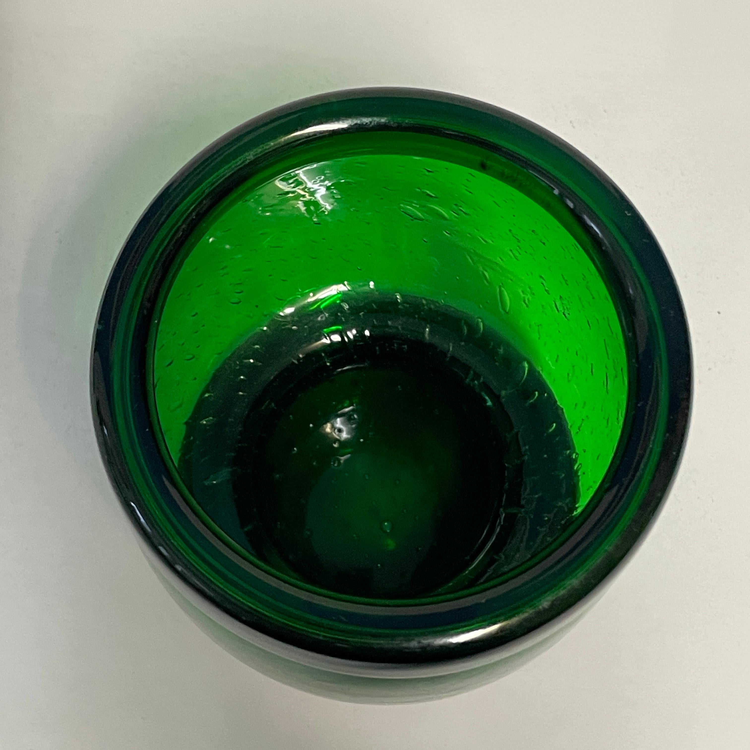 Finnish Green Glass Vase 