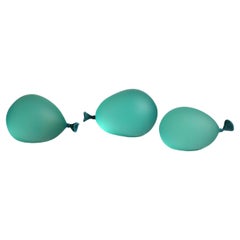 Green Glass Water Balloon Sculptures Trio by Dylan Martinez