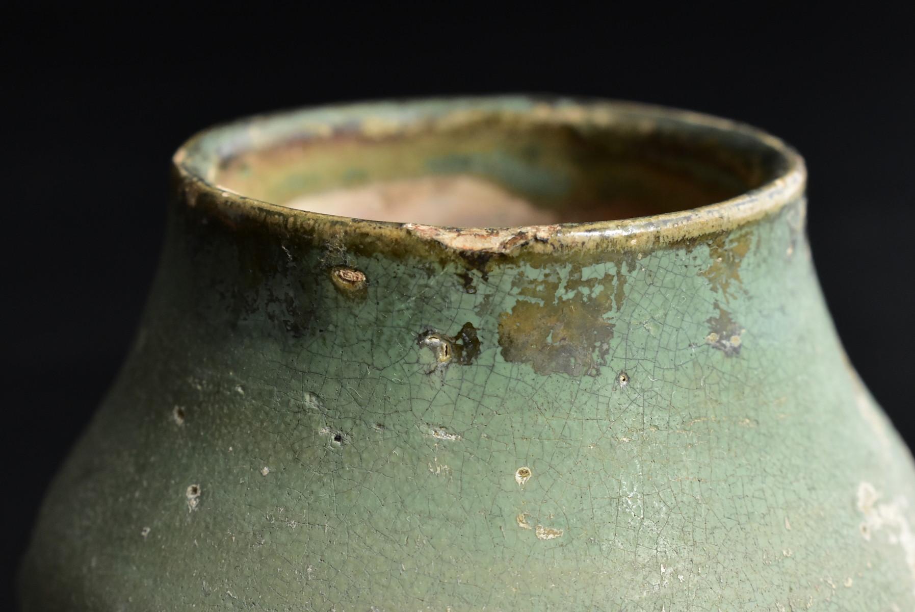 Green Glaze Pottery Made in the Tang Dynasty / Ancient Chinese Jar / Antique Jar 1