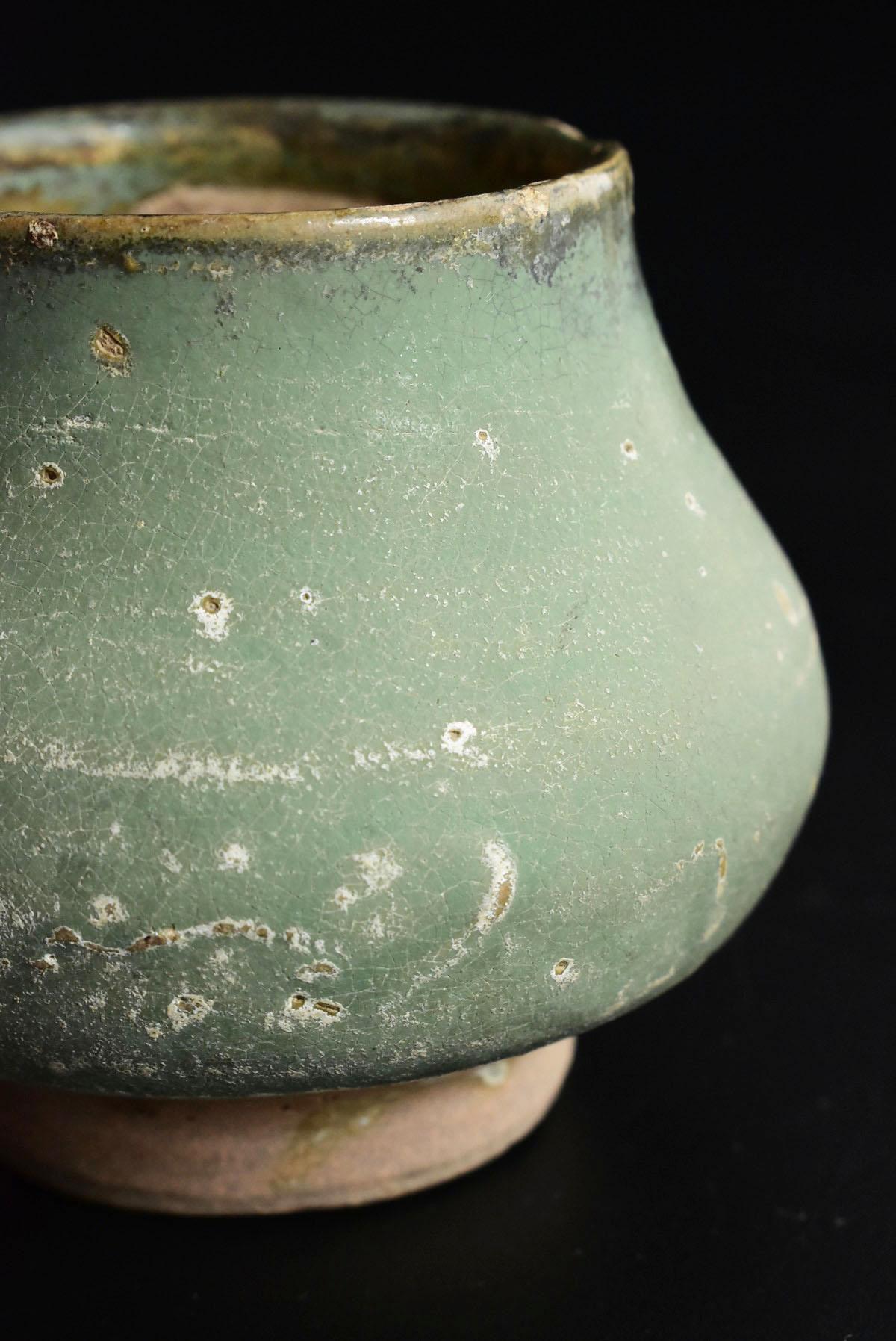 Green Glaze Pottery Made in the Tang Dynasty / Ancient Chinese Jar / Antique Jar 3