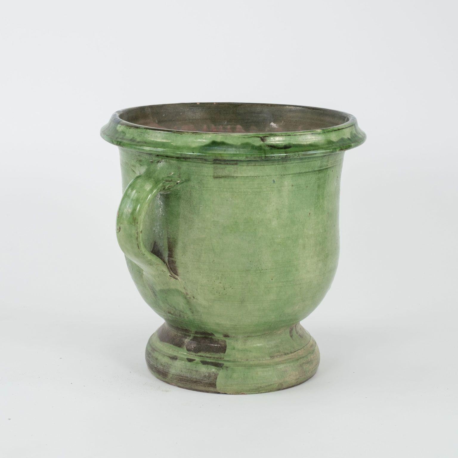 Green-glazed Castelnaudary planter, or Anduze jar, circa 1880-1909, France. Four similar size planters available (see last two images). Sold individually, priced $1,700 each.