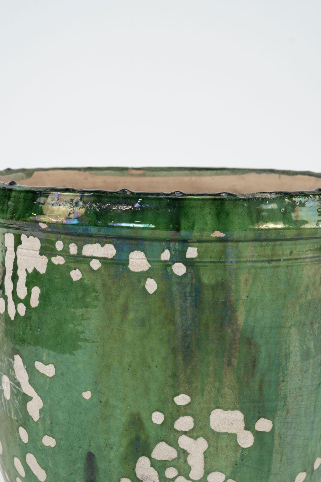 Terracotta Green-Glazed Castelnaudary Planter
