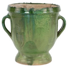 Antique Green-Glazed Castelnaudary Planter