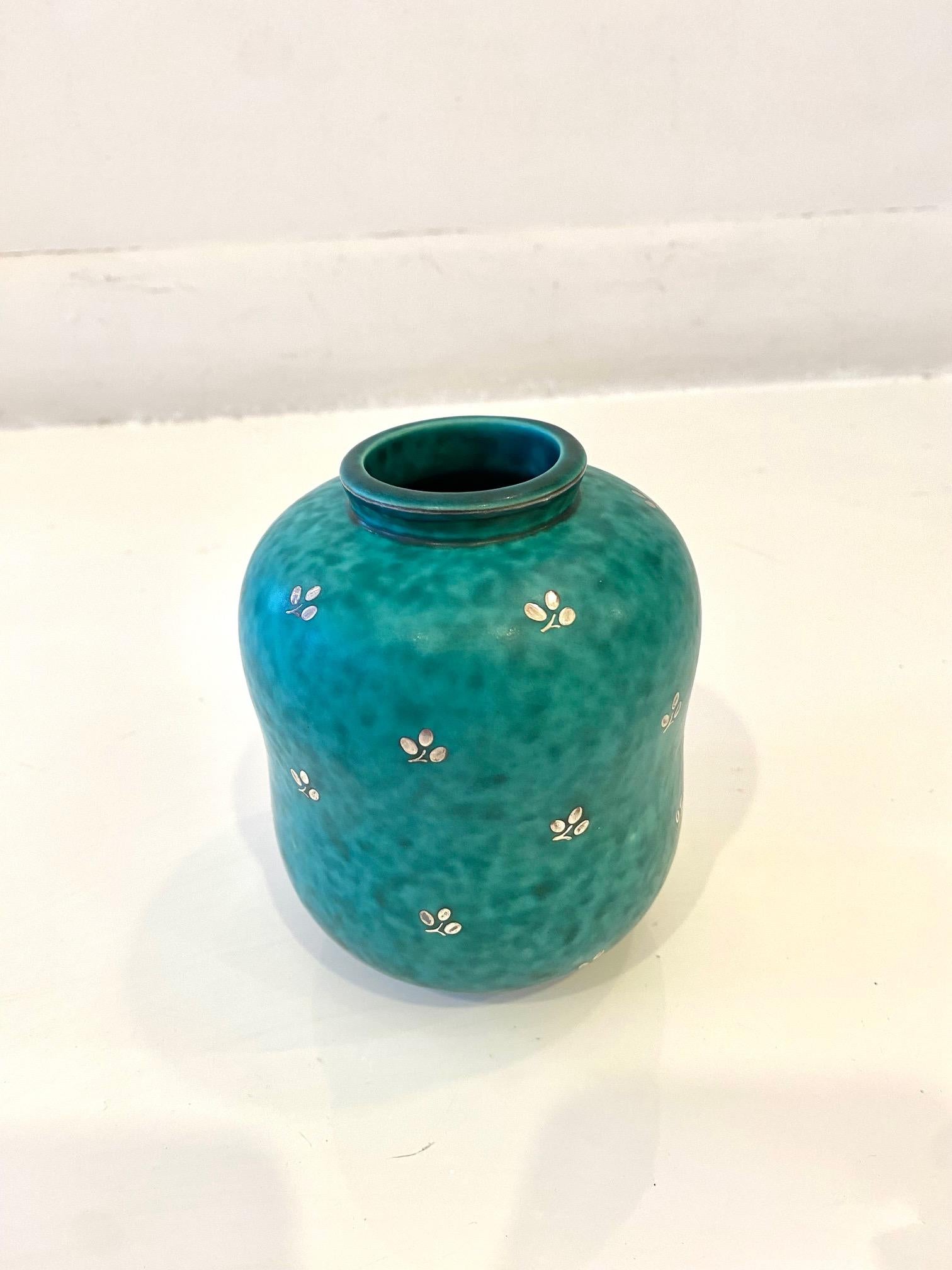 Swedish Green Glazed Ceramic 