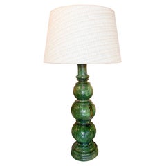 Green Glazed Ceramic Table Lamp