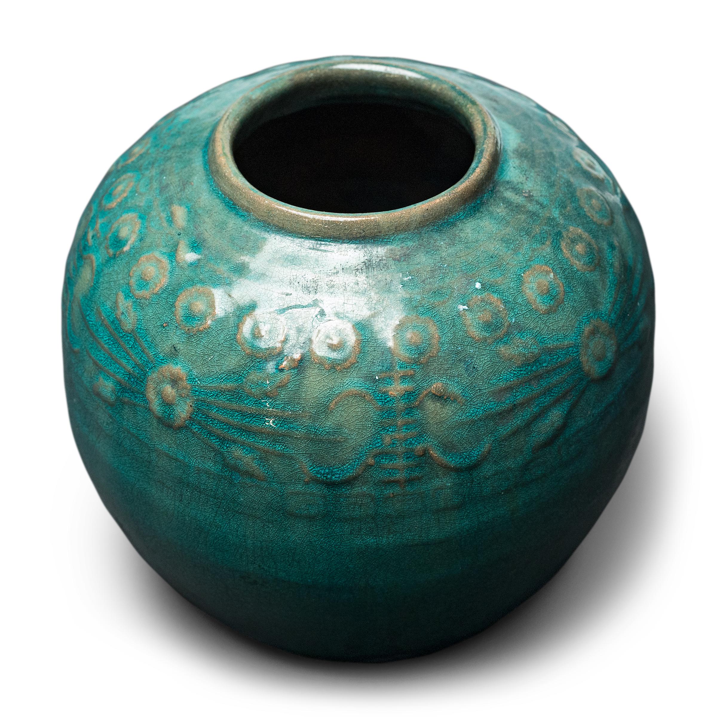 Qing Green Glazed Chinese Salt Jar, c. 1900