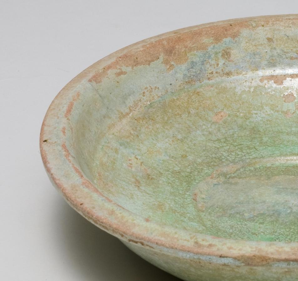 Chinese Green-Glazed Dish, Han Dynasty For Sale