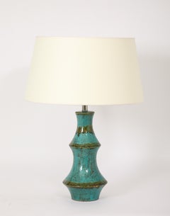 Green Glazed Graded Lamp, USA 1970's