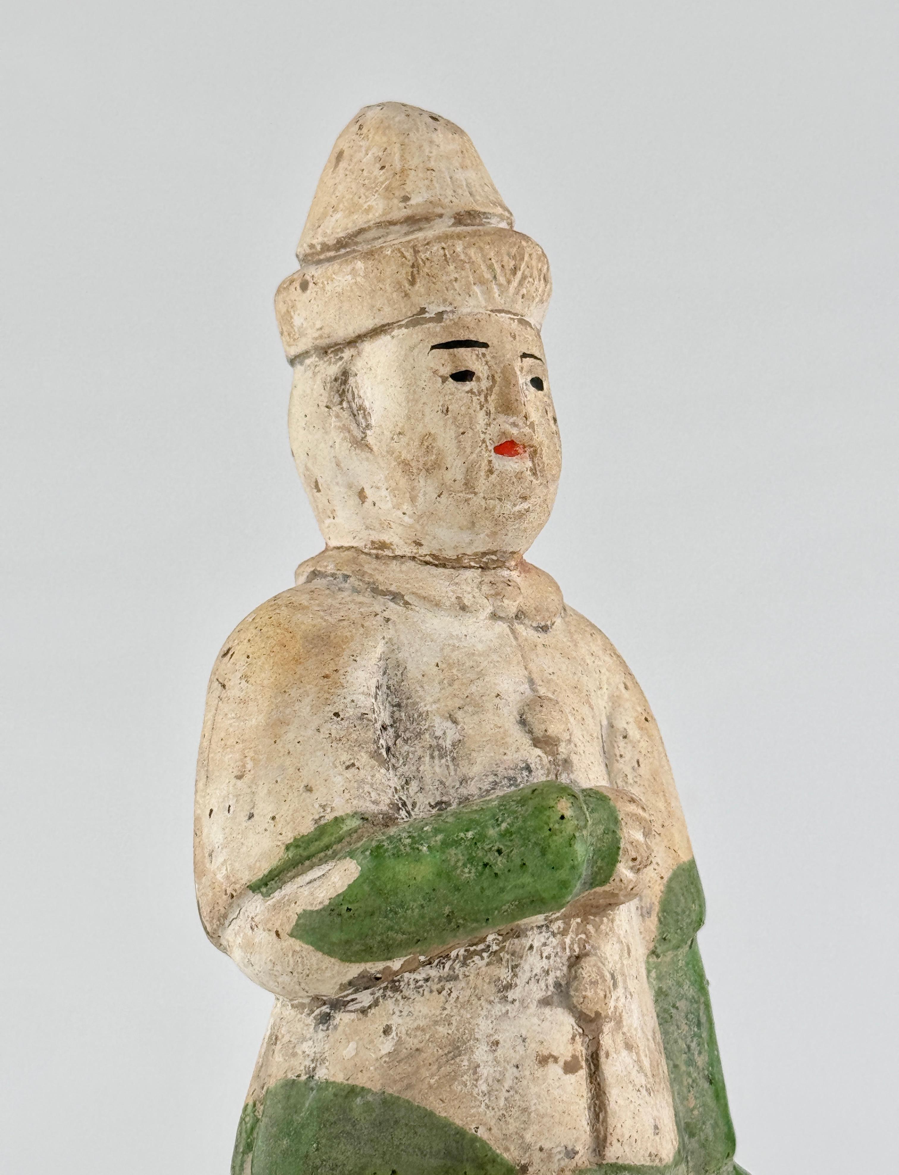 Green Glazed Horse and Rider, Ming period(15-16th Century) For Sale 1