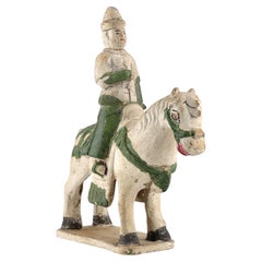 Green Glazed Horse and Rider, Ming period(15-16th Century)
