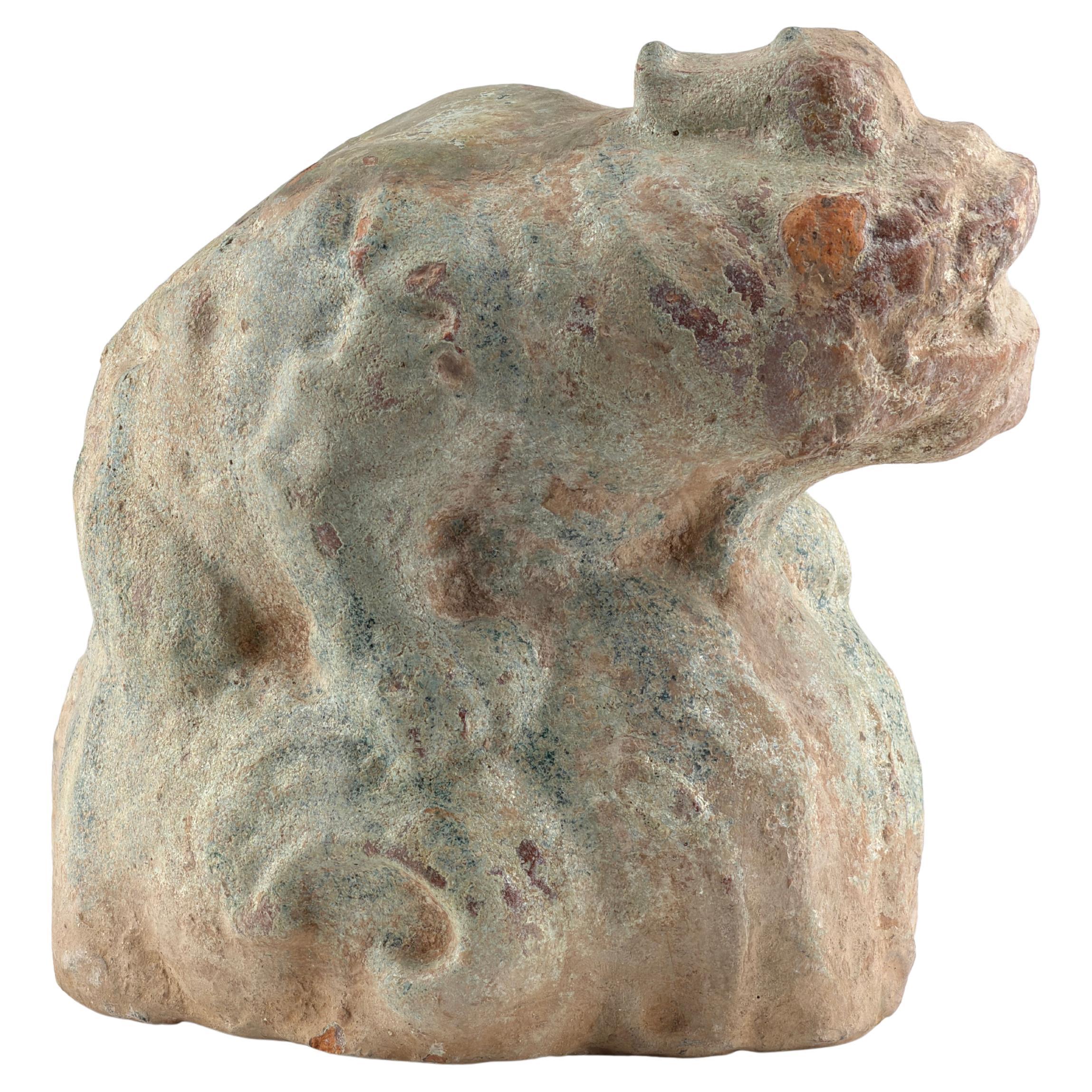 Modèle à glaçure verte d
un Haitai, dynastie Han