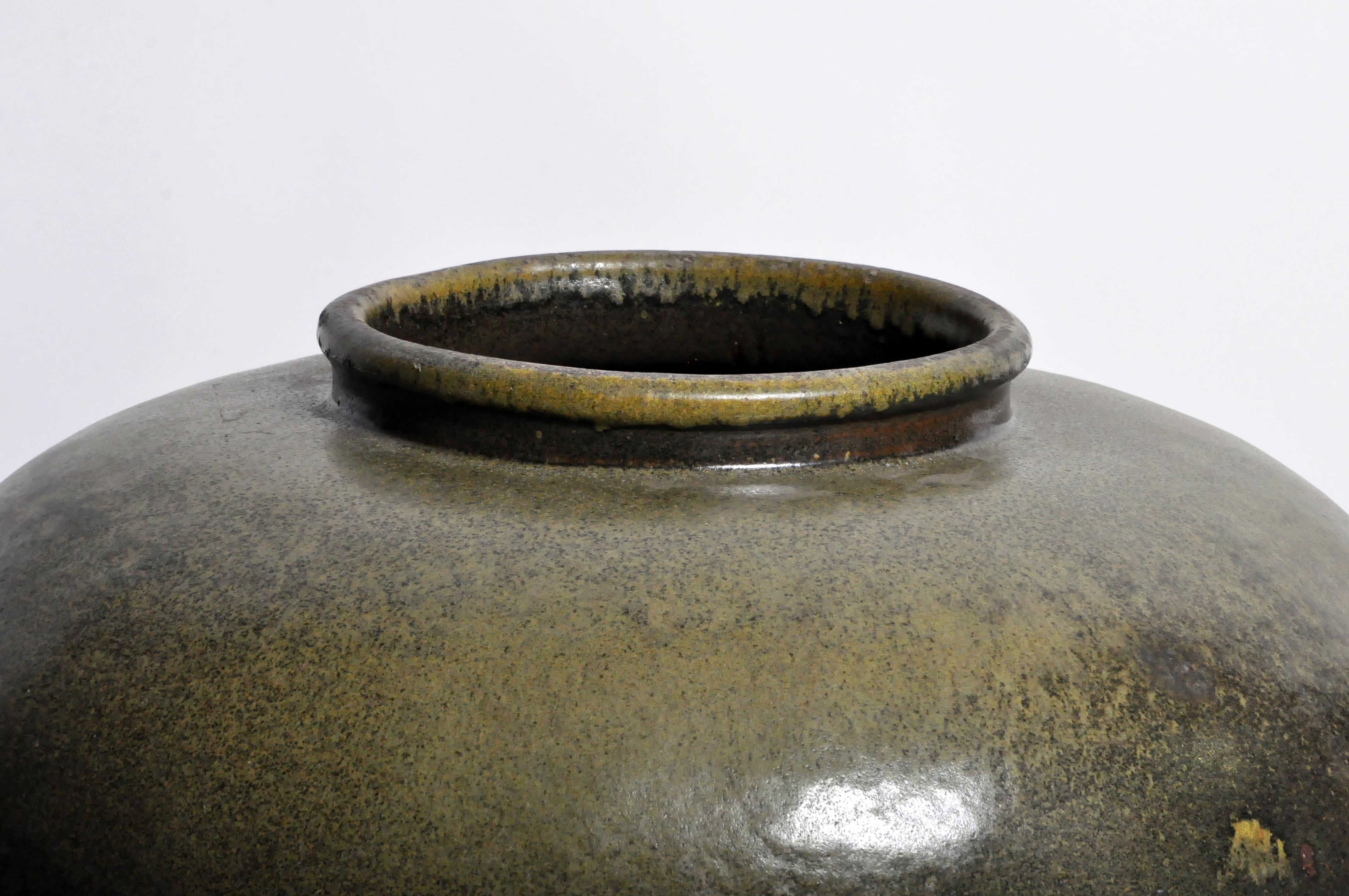 19th Century Green Glazed Pot