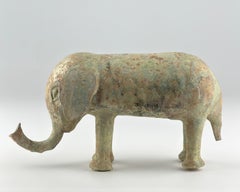 Green-Glazed Pottery Elephant, Han dynasty