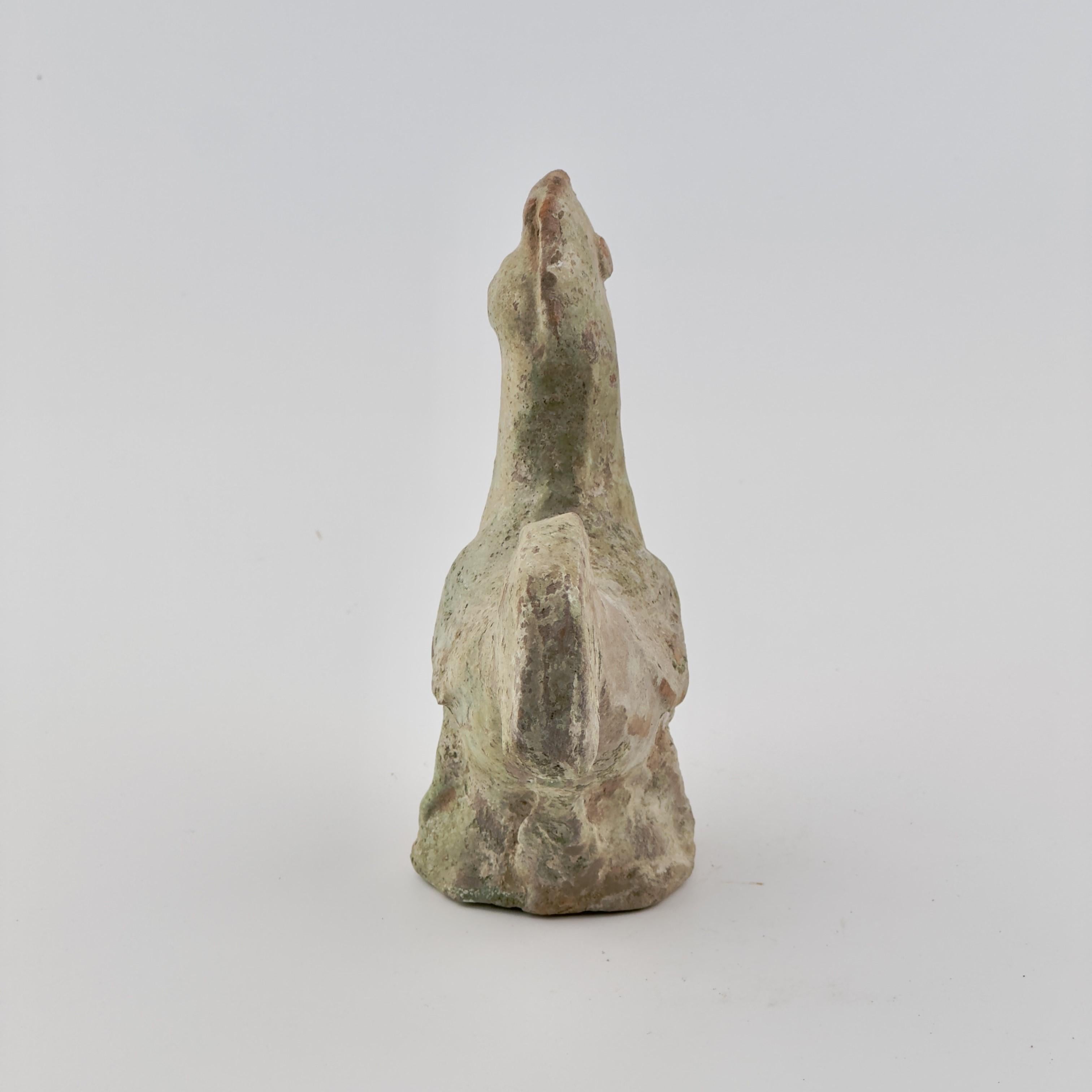 Green Glazed Pottery Figure of Rooster, Han dynasty (206 BC-220 AD) For Sale 1