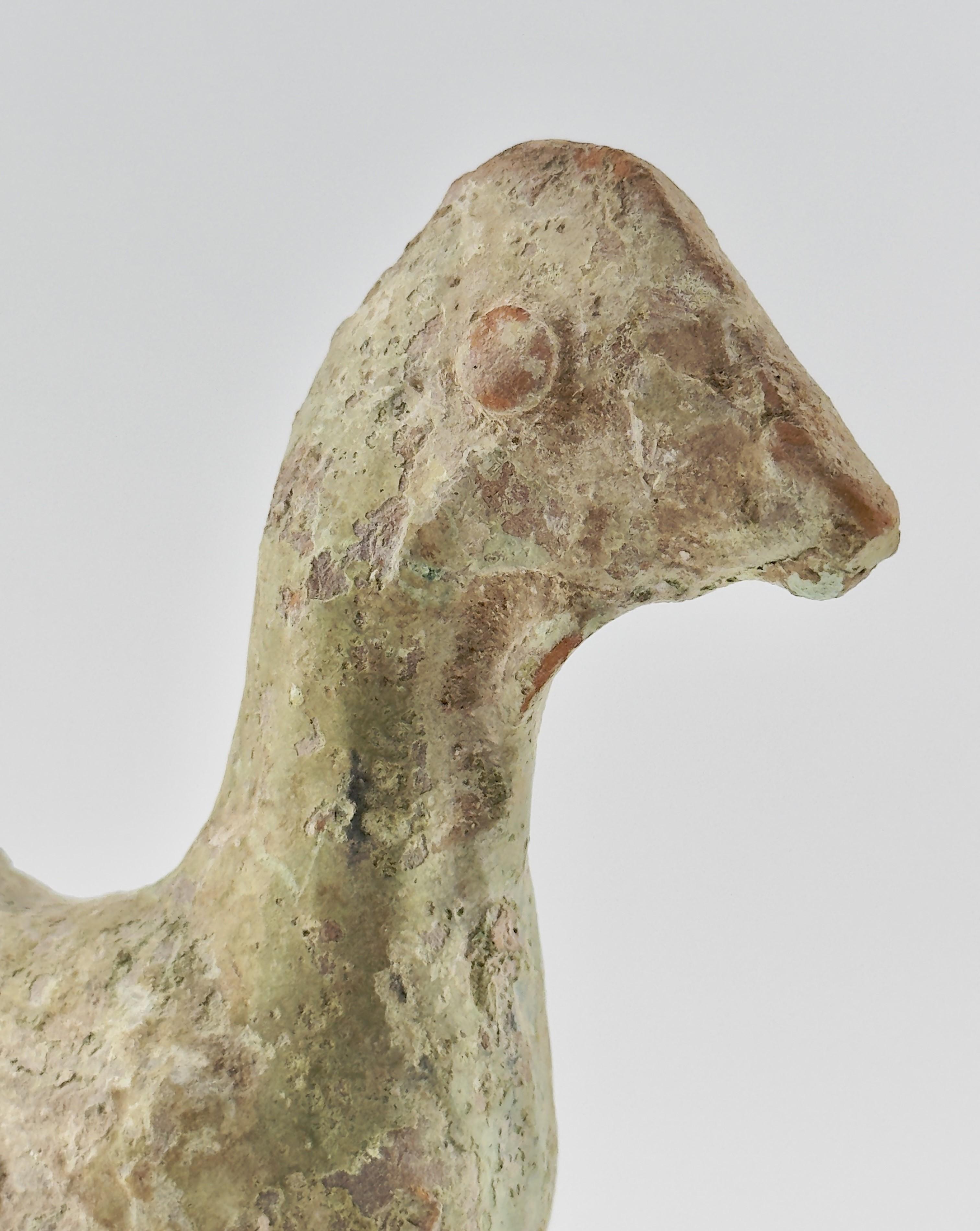 Green Glazed Pottery Figure of Rooster, Han dynasty (206 BC-220 AD) For Sale 3