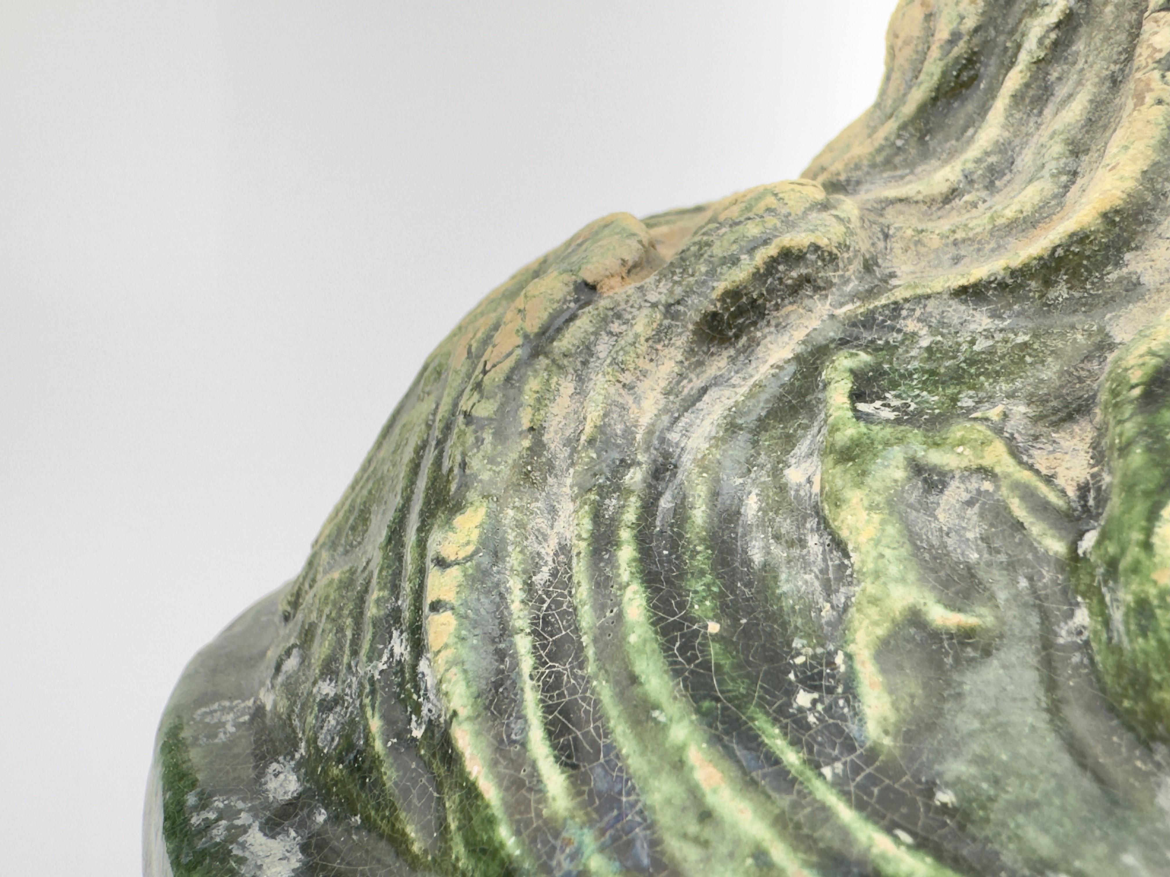 Green-glazed pottery tripod 'hill' jar, Han Dynasty, 206 BC - 220 AD For Sale 5