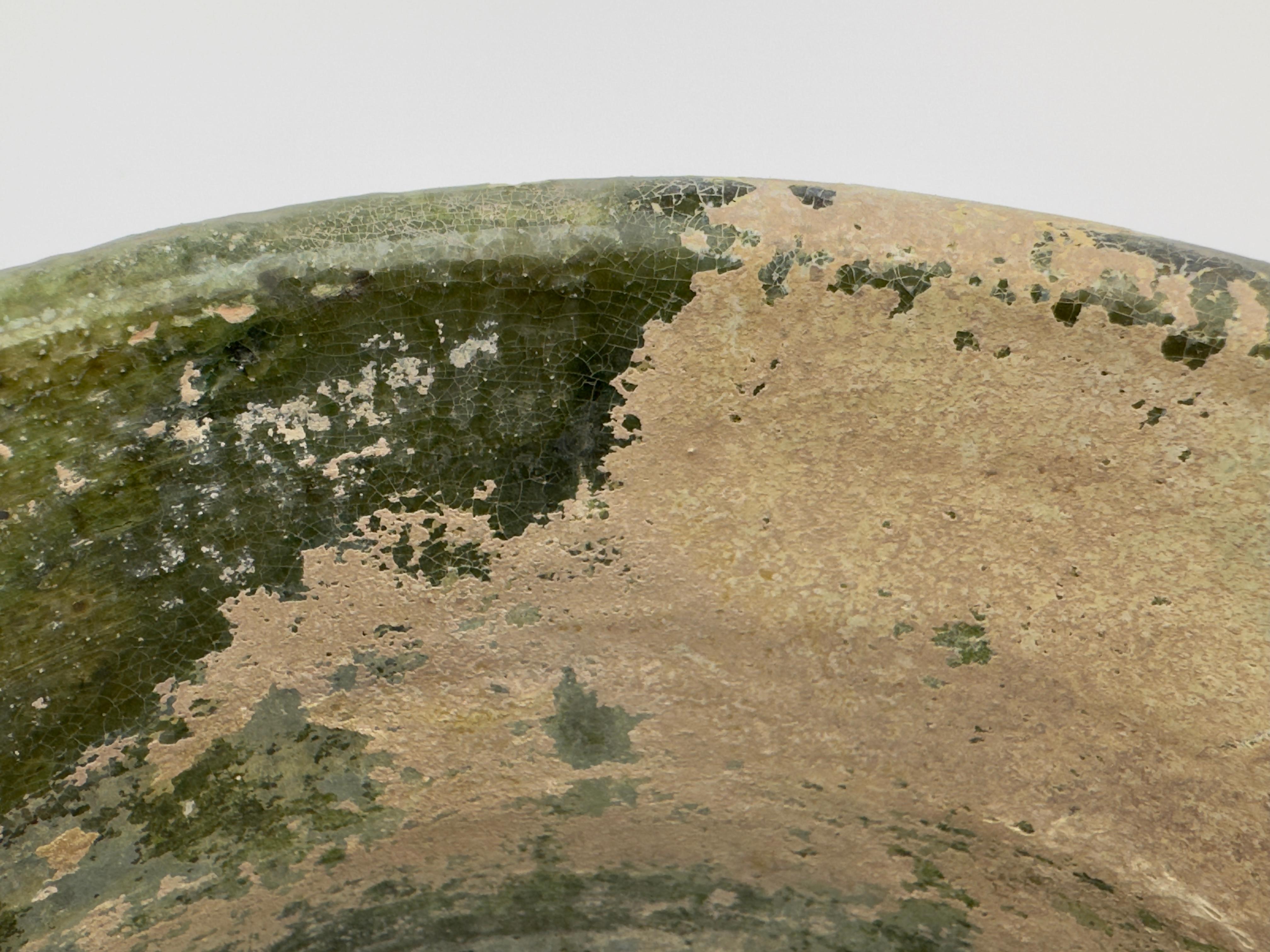 Green-glazed pottery tripod 'hill' jar, Han Dynasty, 206 BC - 220 AD For Sale 10