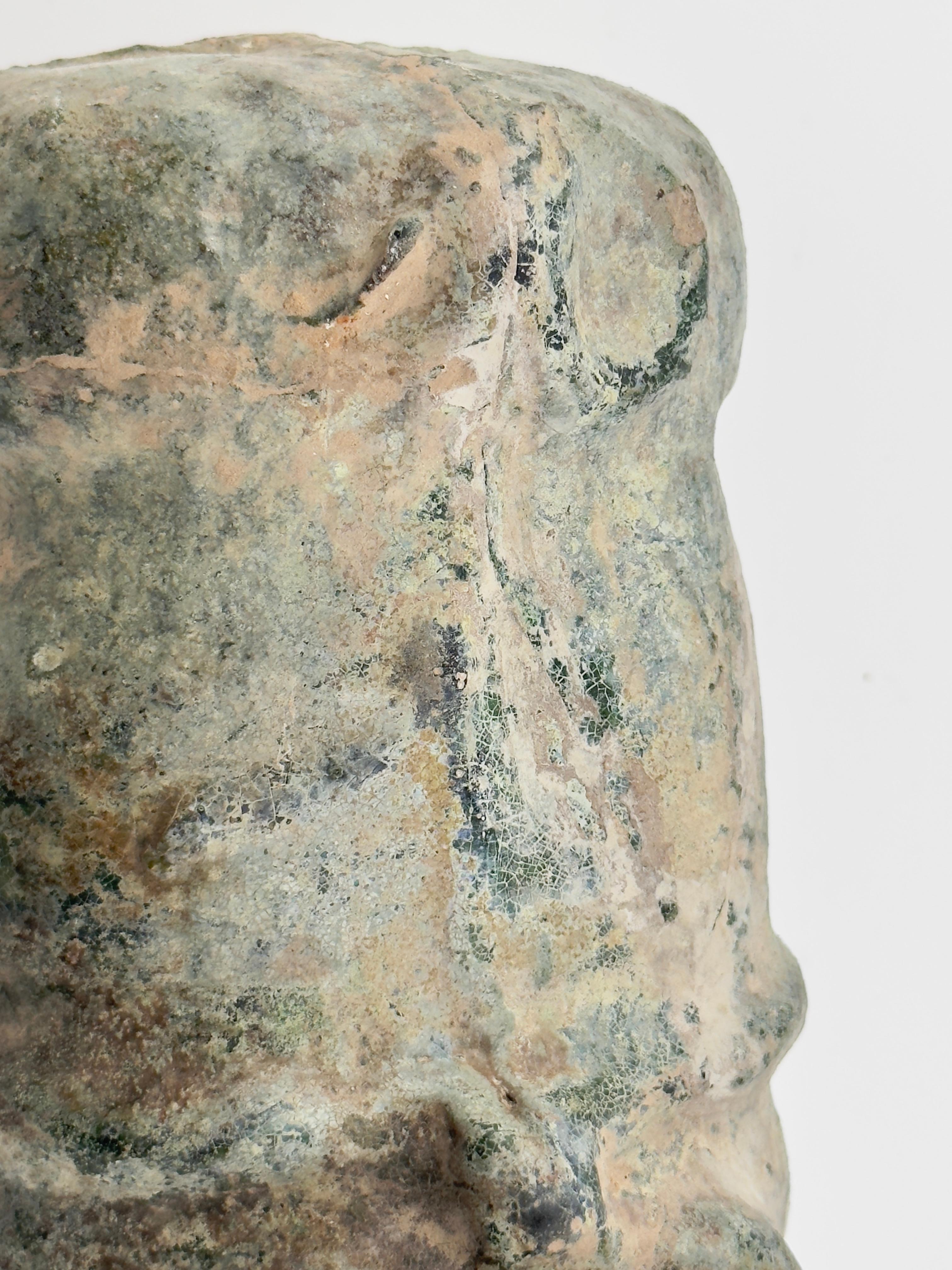 Green Glazed Red Pottery Figure of Dog, Han dynasty (206 BC-220 AD) For Sale 10