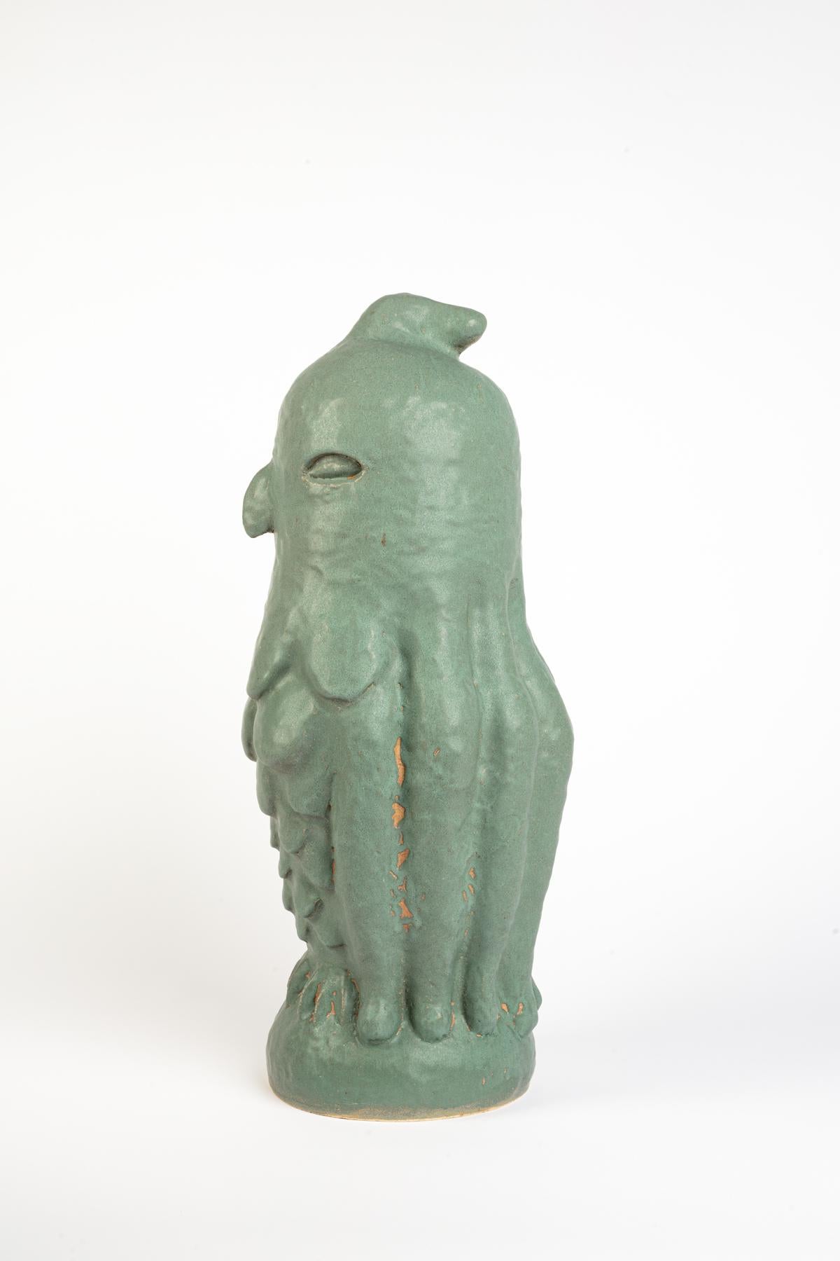 Green glazed stoneware sculpture by Laurent Dufour, 2023 In New Condition For Sale In Saint-Ouen, FR