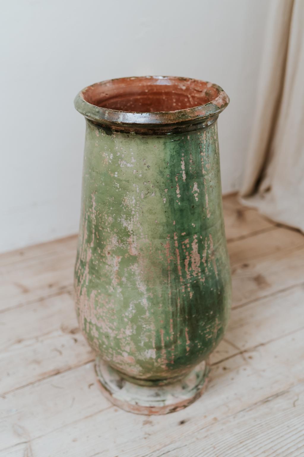 Green Glazed Terracotta Vase/Jardinière/Planter 1