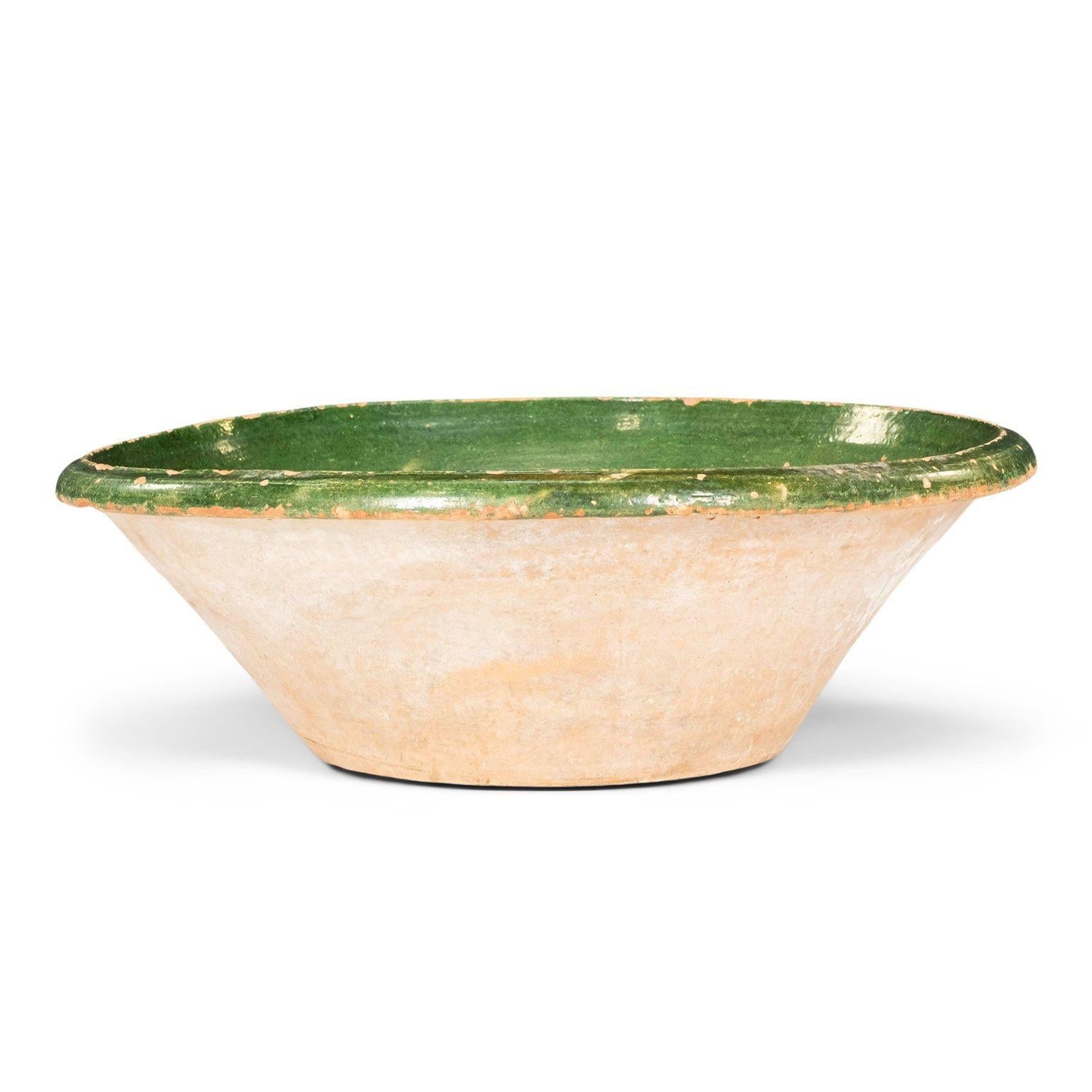 Green Glazed Terracotta Bowl im Angebot 2
