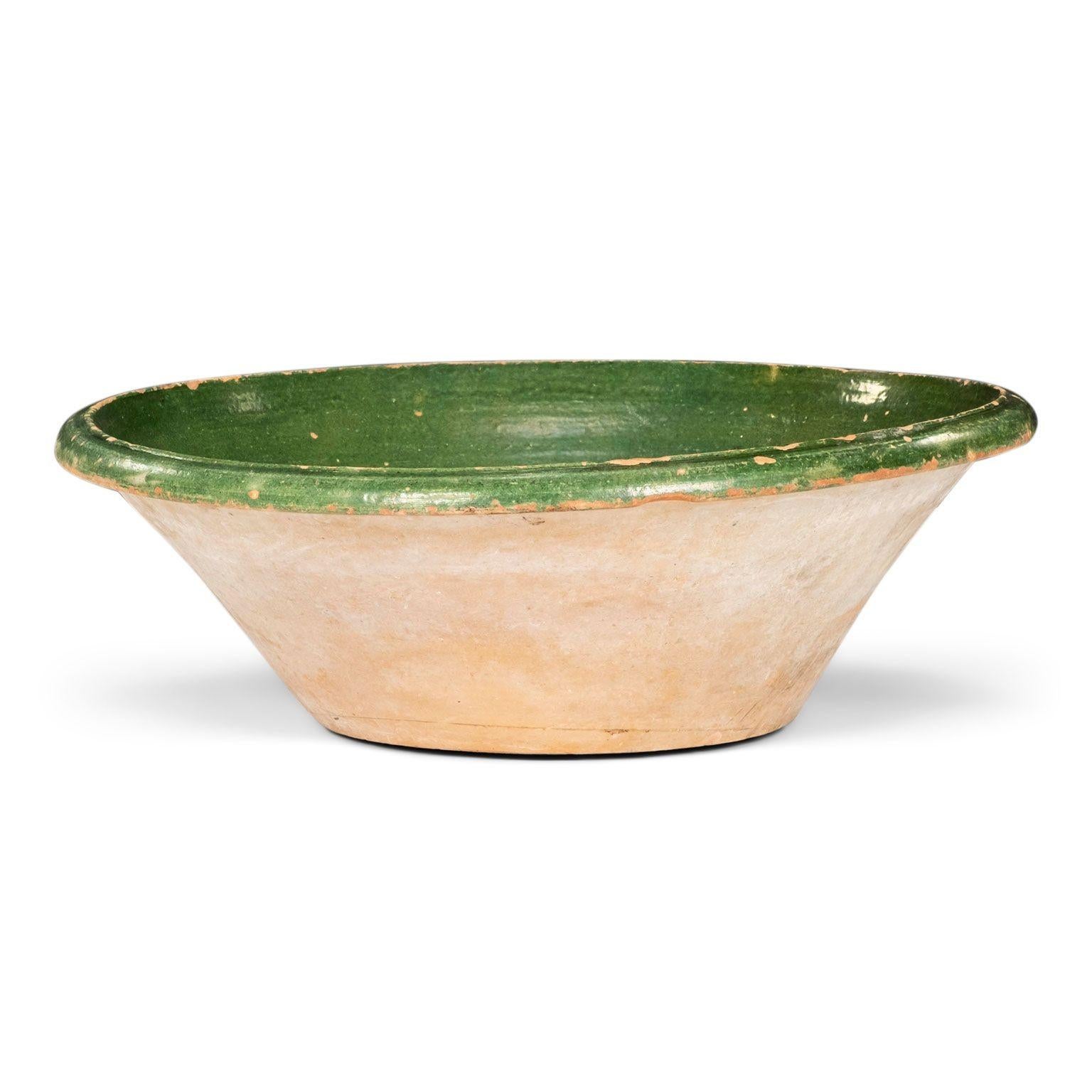 Green Glazed Terracotta Bowl im Angebot 3