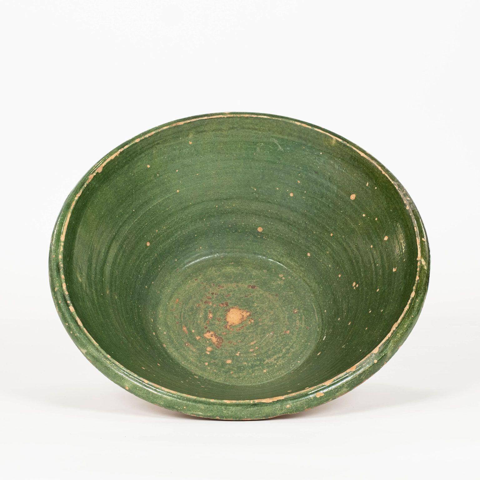 Green Glazed Terracotta Bowl im Angebot 4