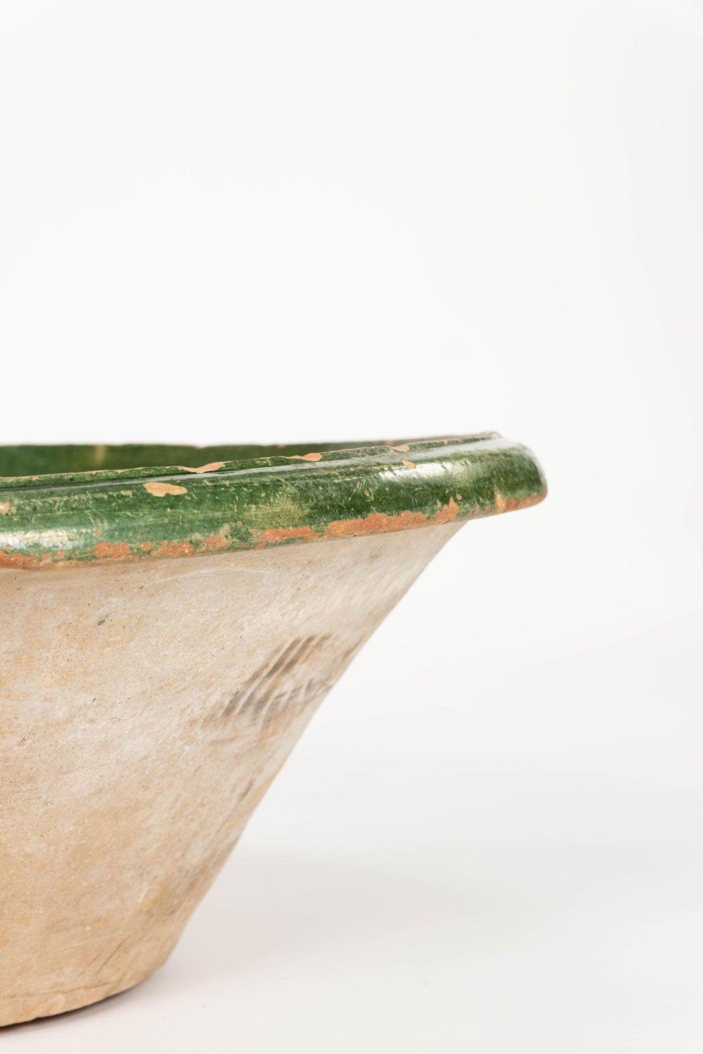 Green Glazed Terracotta Bowl (19. Jahrhundert) im Angebot