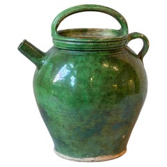 Green-Glazed Terracotta Jug, Late 19th–Early 20th Century
