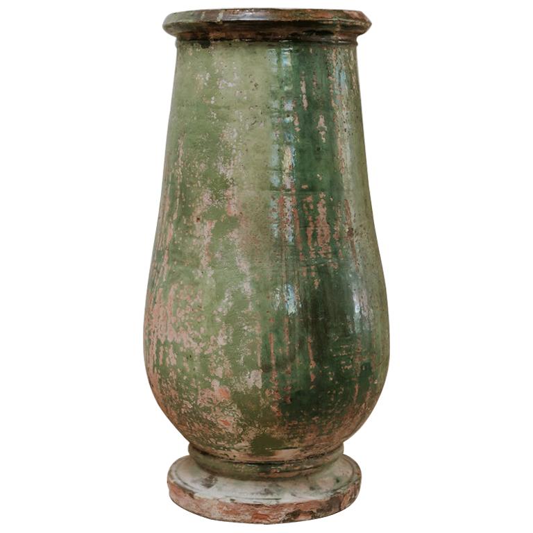Green Glazed Terracotta Vase/Jardinière/Planter