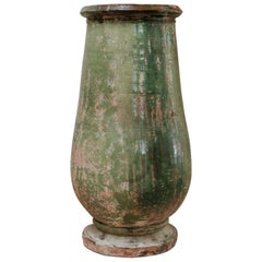 Vase/Jardinière/Planter en terre cuite émaillée verte