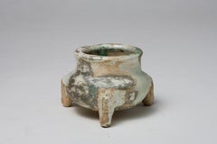Green-Glazed Tripod Vessel, Han Dynasty