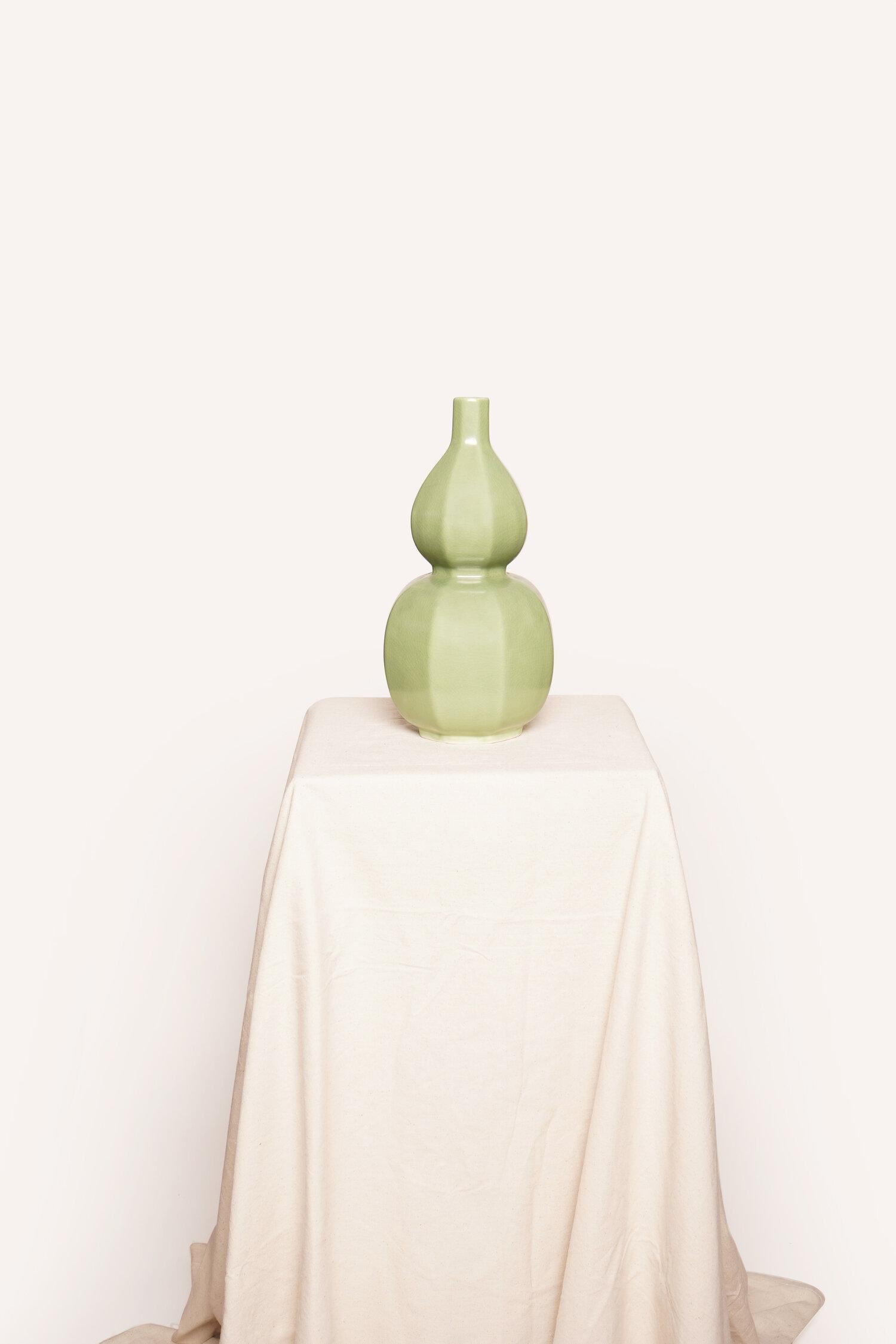 20th Century Green Glazed Vase #1 For Sale
