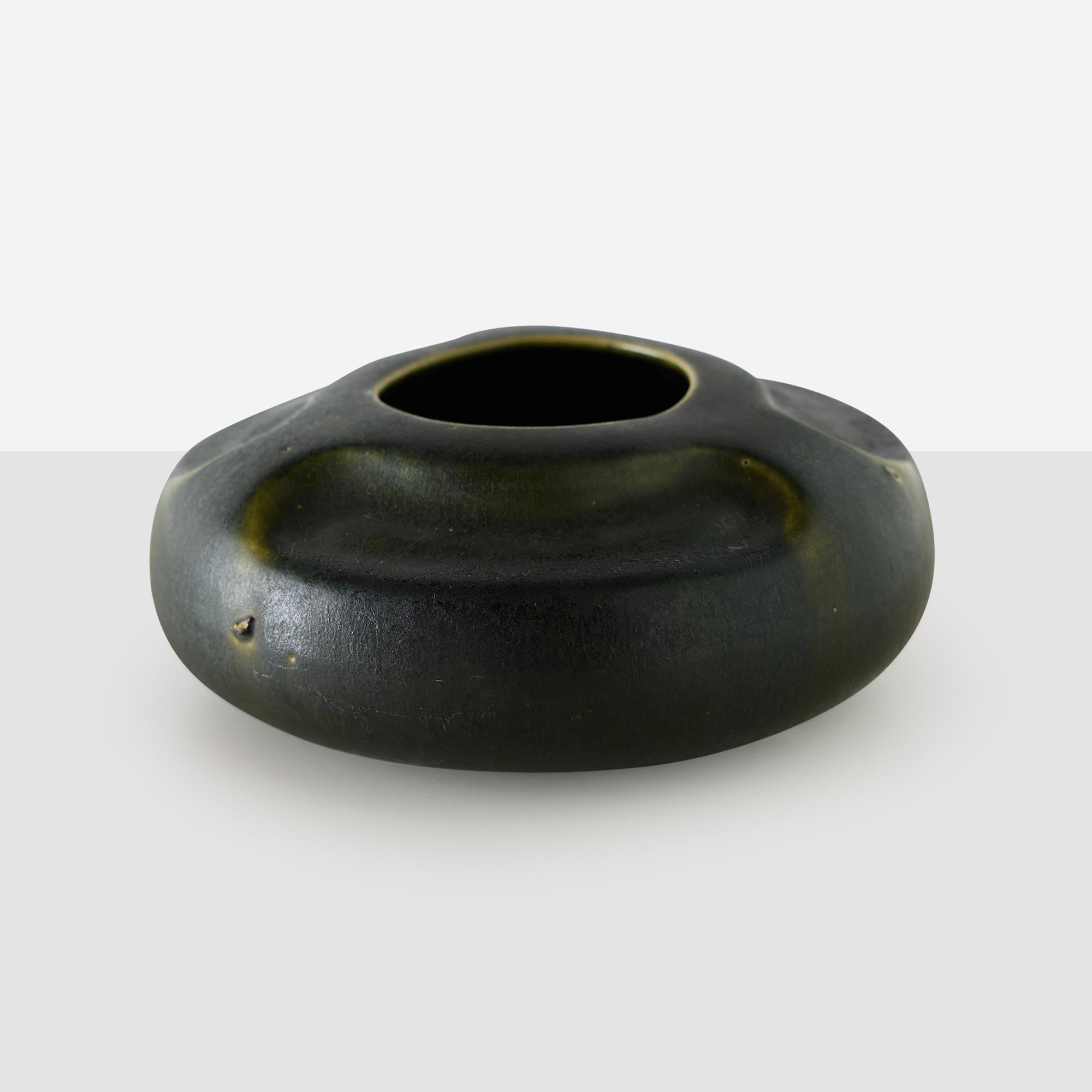 Ceramica Vaso smaltato verde della ceramica di Arequipa in vendita