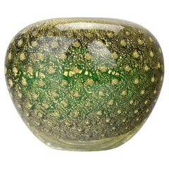 Green
Gold Bullicante Art Glass Vase, Attributed to Carlo Scarpa for Venini